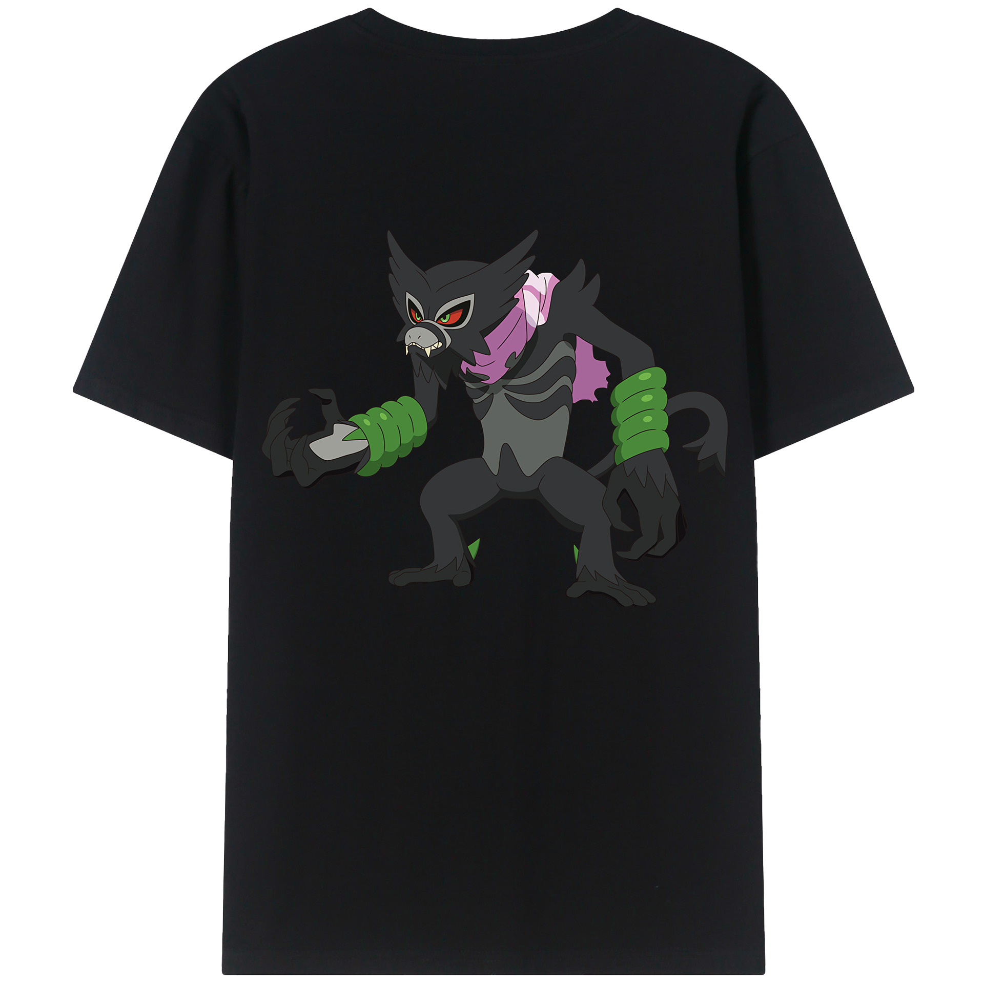 （画像用） ポケットモンスター Pokémon 綿100％ メンズ半袖Tシャツ（バックプリント） 通気性