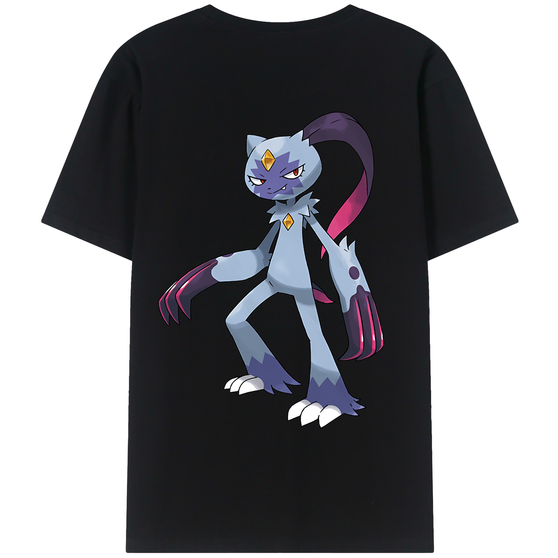 （画像用） ポケットモンスター Pokémon 綿100％ メンズ半袖Tシャツ（バックプリント） 通気性