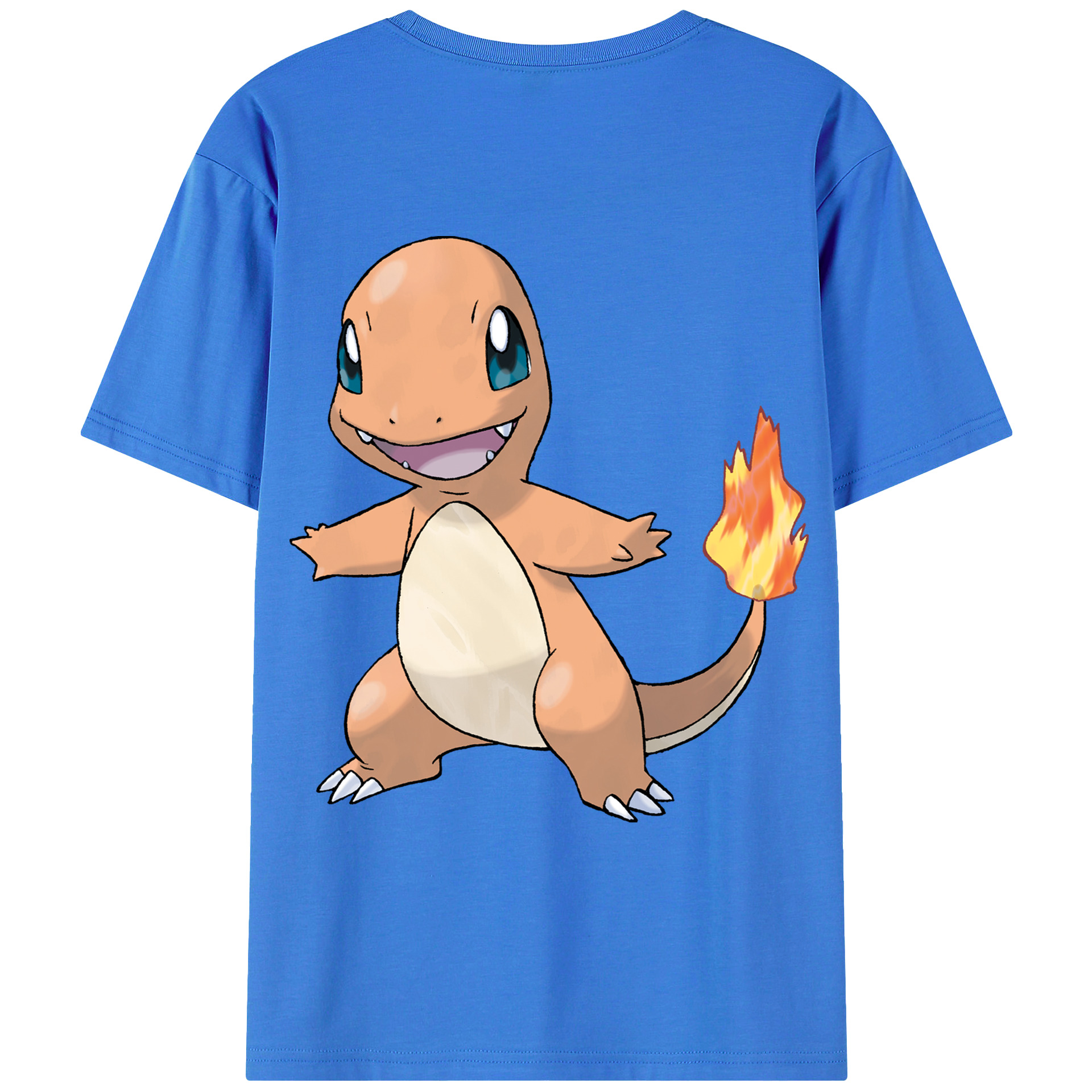 （画像用） ポケットモンスター Pokémon 綿100％ メンズ半袖Tシャツ（バックプリント） 通気性