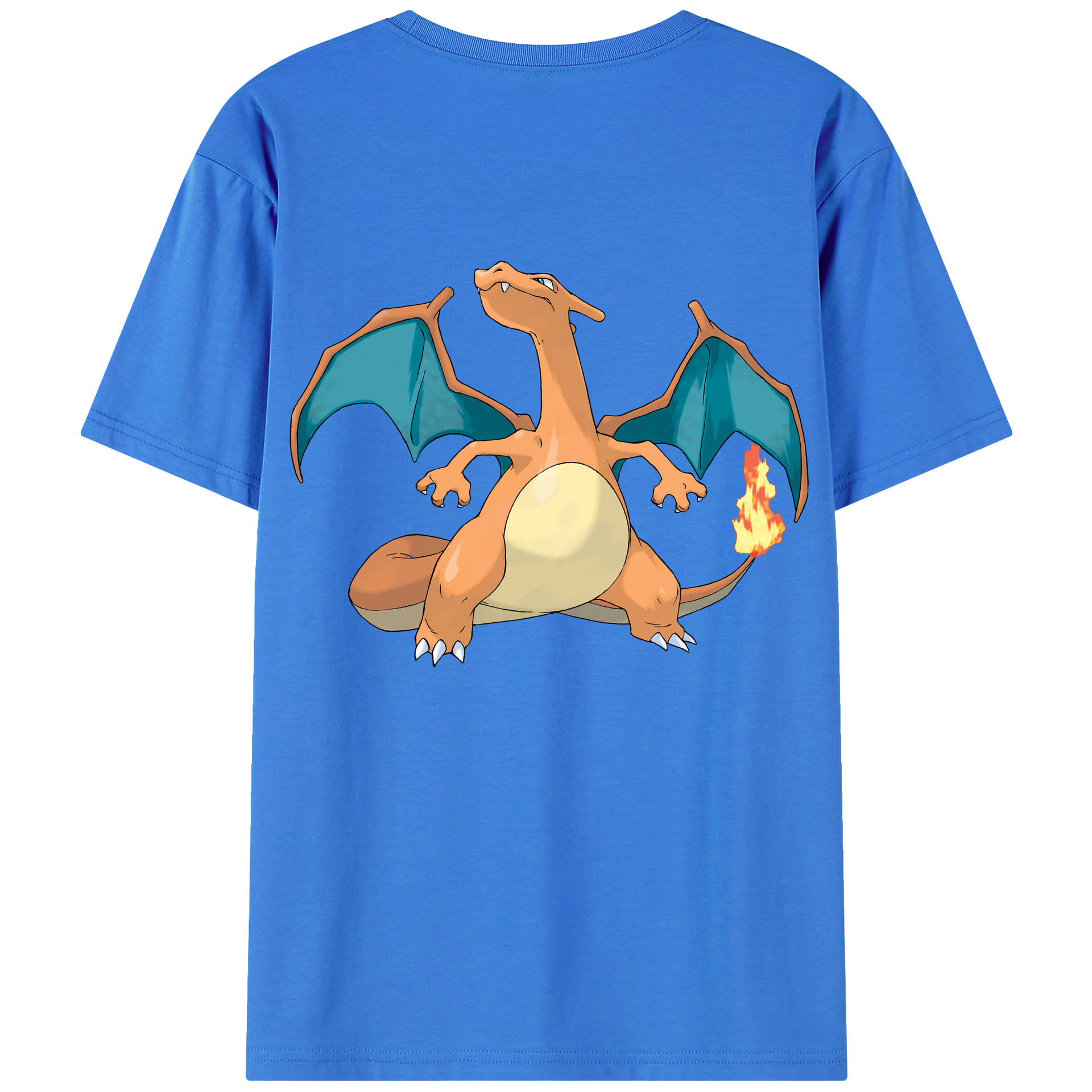 （画像用） ポケットモンスター Pokémon 綿100％ メンズ半袖Tシャツ（バックプリント） 通気性