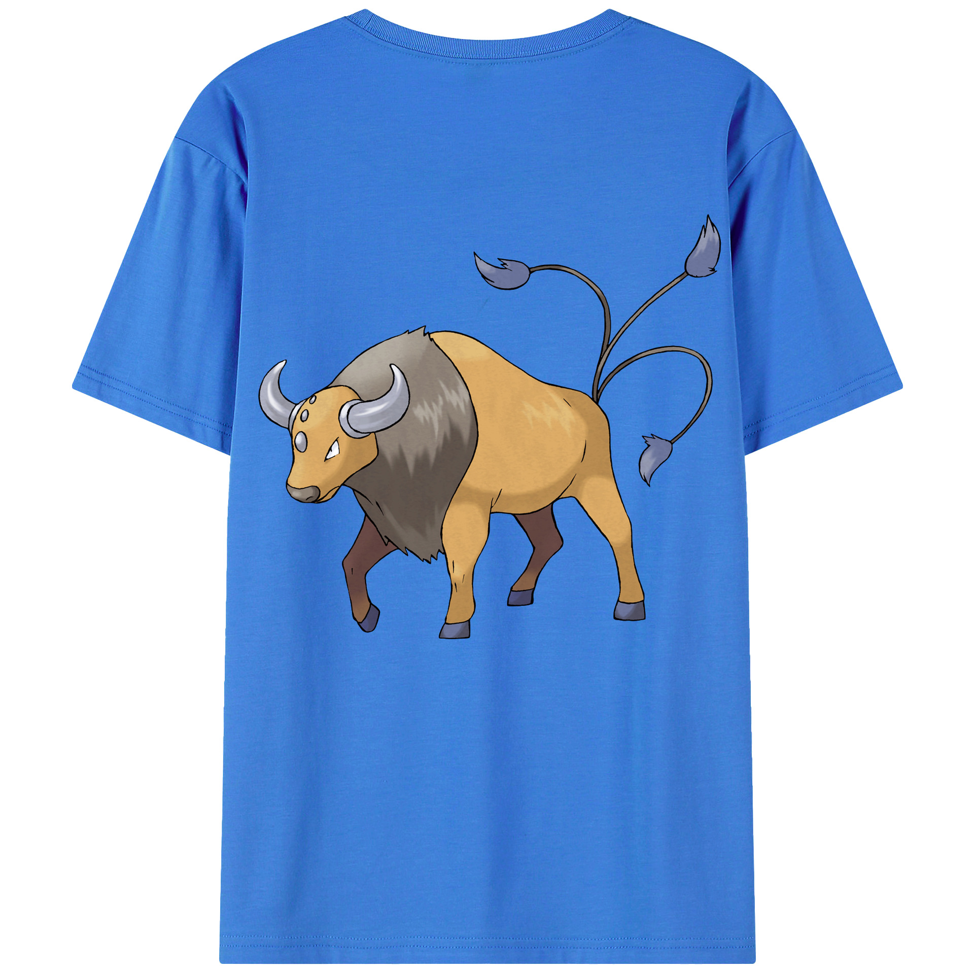 （画像用） ポケットモンスター Pokémon 綿100％ メンズ半袖Tシャツ（バックプリント） 通気性