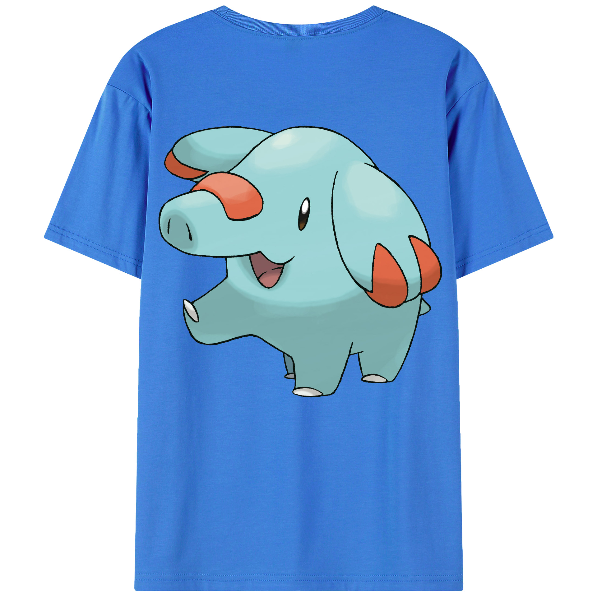 （画像用） ポケットモンスター Pokémon 綿100％ メンズ半袖Tシャツ（バックプリント） 通気性
