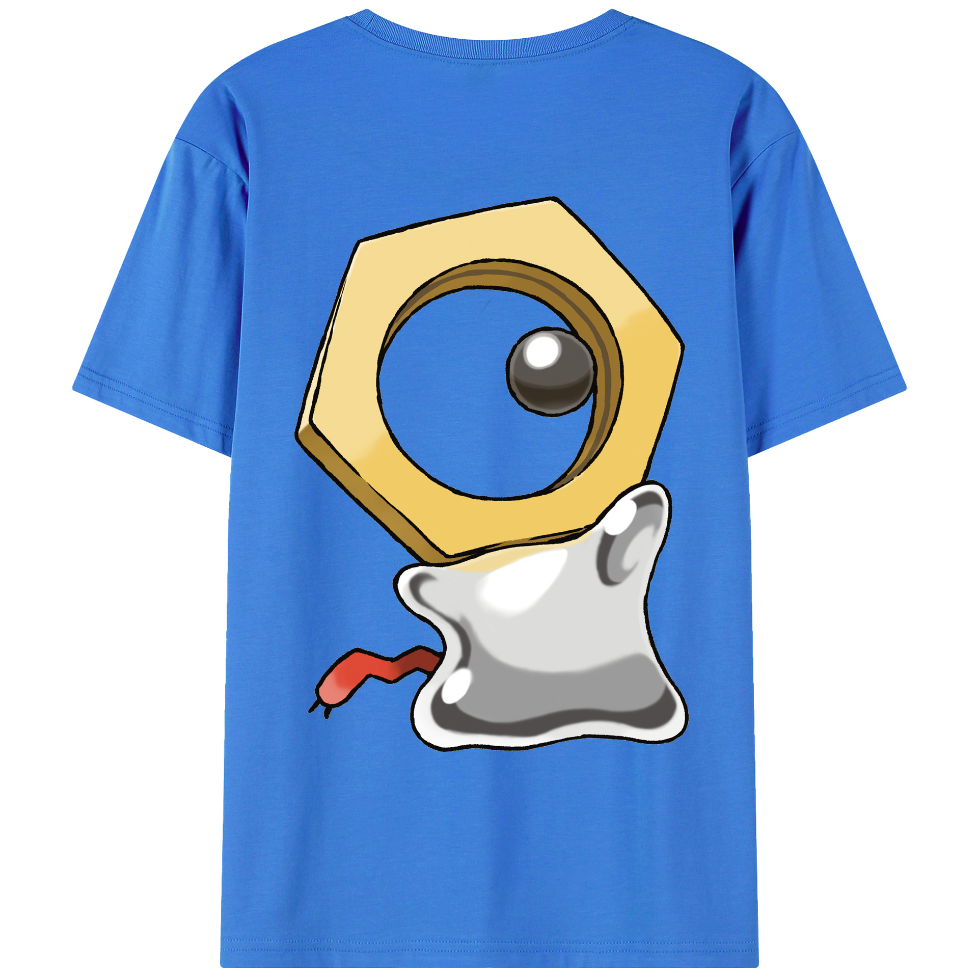 （画像用） ポケットモンスター Pokémon 綿100％ メンズ半袖Tシャツ（バックプリント） 通気性