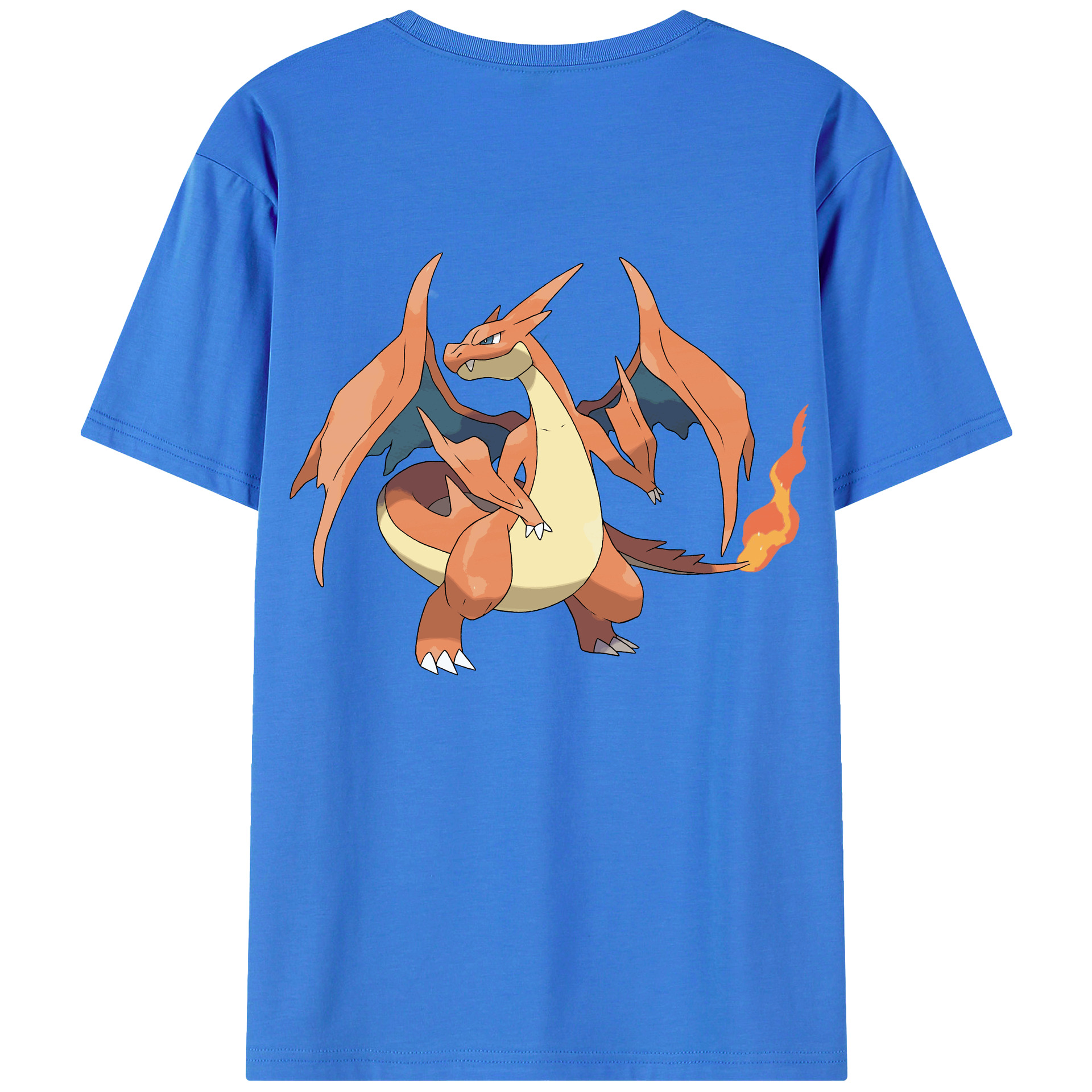 （画像用） ポケットモンスター Pokémon 綿100％ メンズ半袖Tシャツ（バックプリント） 通気性