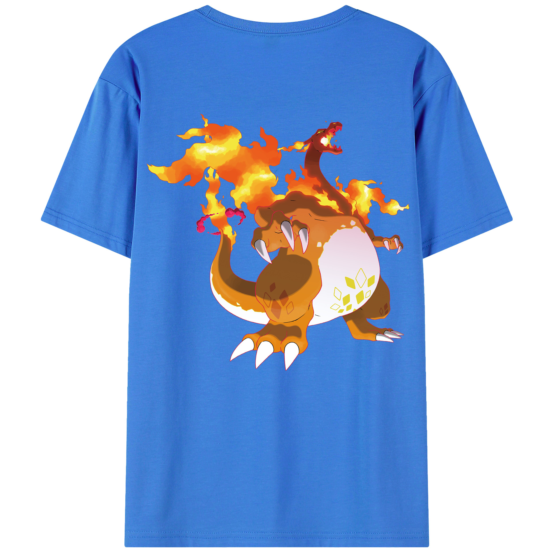 （画像用） ポケットモンスター Pokémon 綿100％ メンズ半袖Tシャツ（バックプリント） 通気性