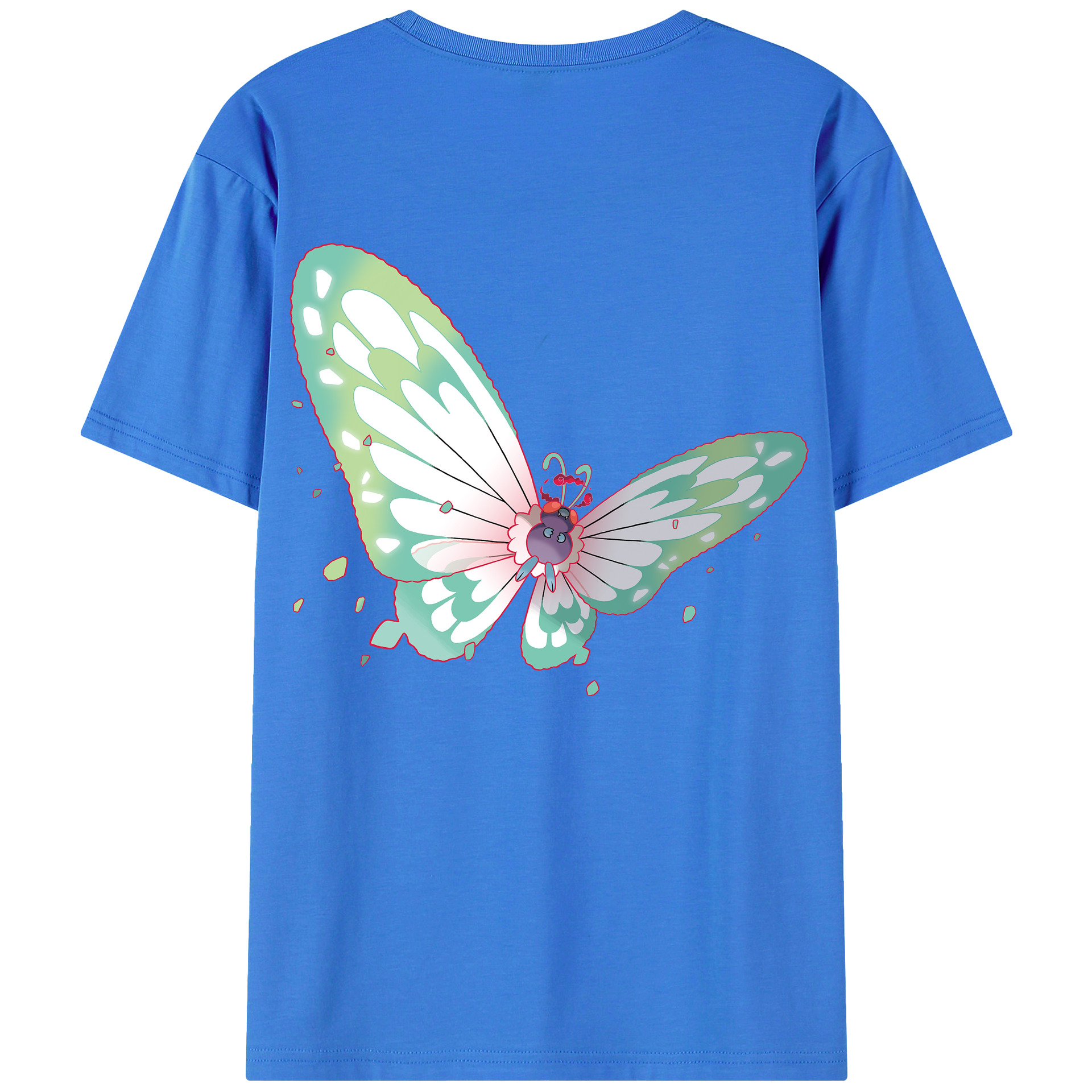 （画像用） ポケットモンスター Pokémon 綿100％ メンズ半袖Tシャツ（バックプリント） 通気性
