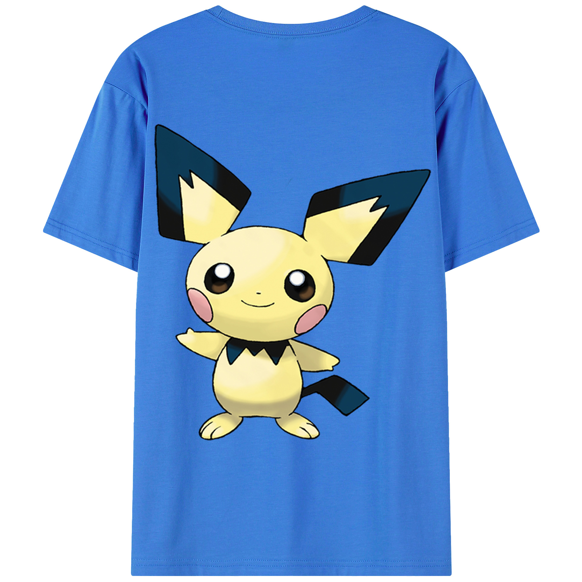 （画像用） ポケットモンスター Pokémon 綿100％ メンズ半袖Tシャツ（バックプリント） 通気性