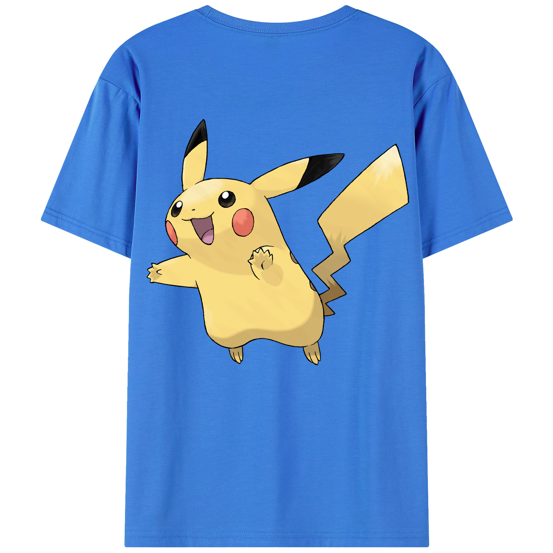 （画像用） ポケットモンスター Pokémon 綿100％ メンズ半袖Tシャツ（バックプリント） 通気性