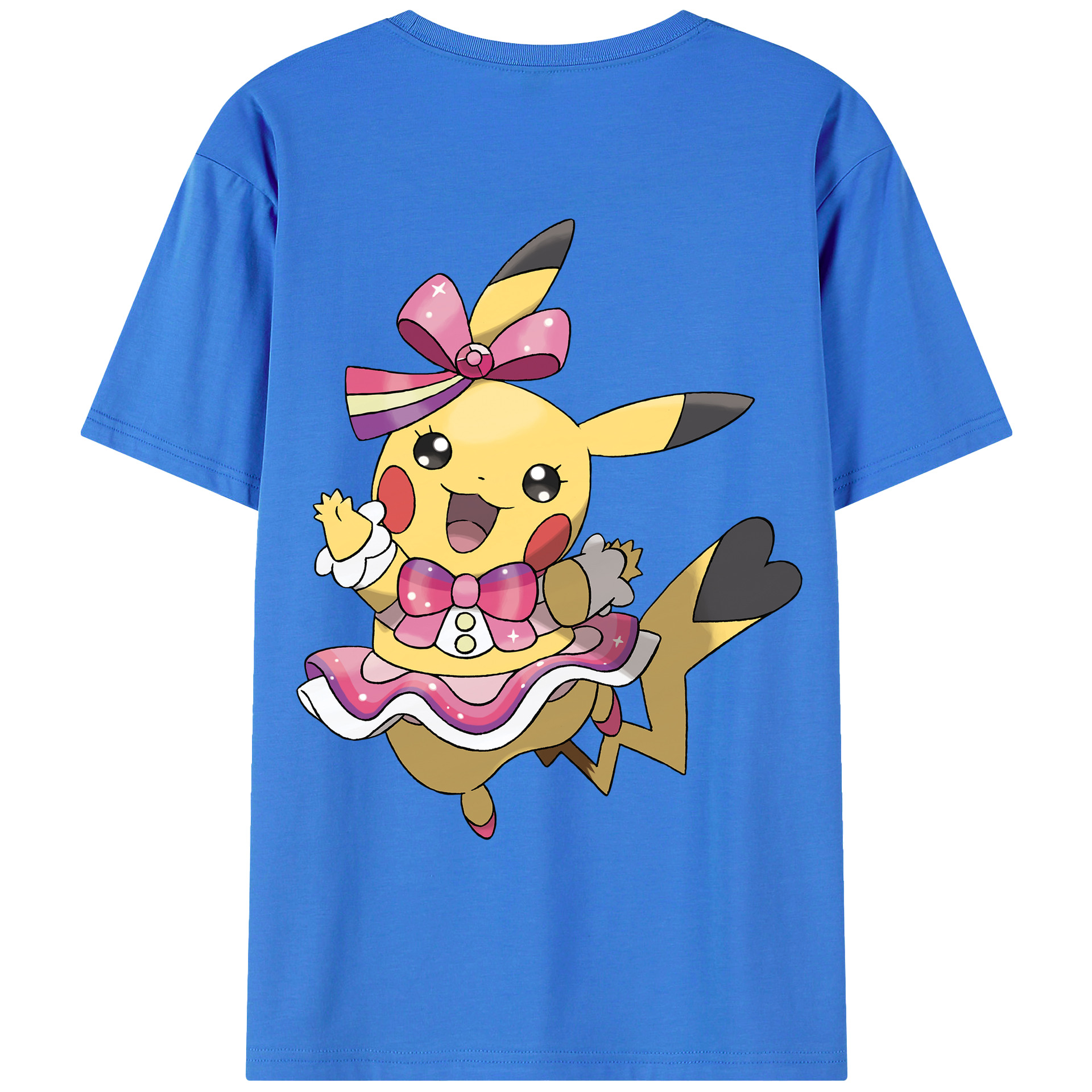 （画像用） ポケットモンスター Pokémon 綿100％ メンズ半袖Tシャツ（バックプリント） 通気性