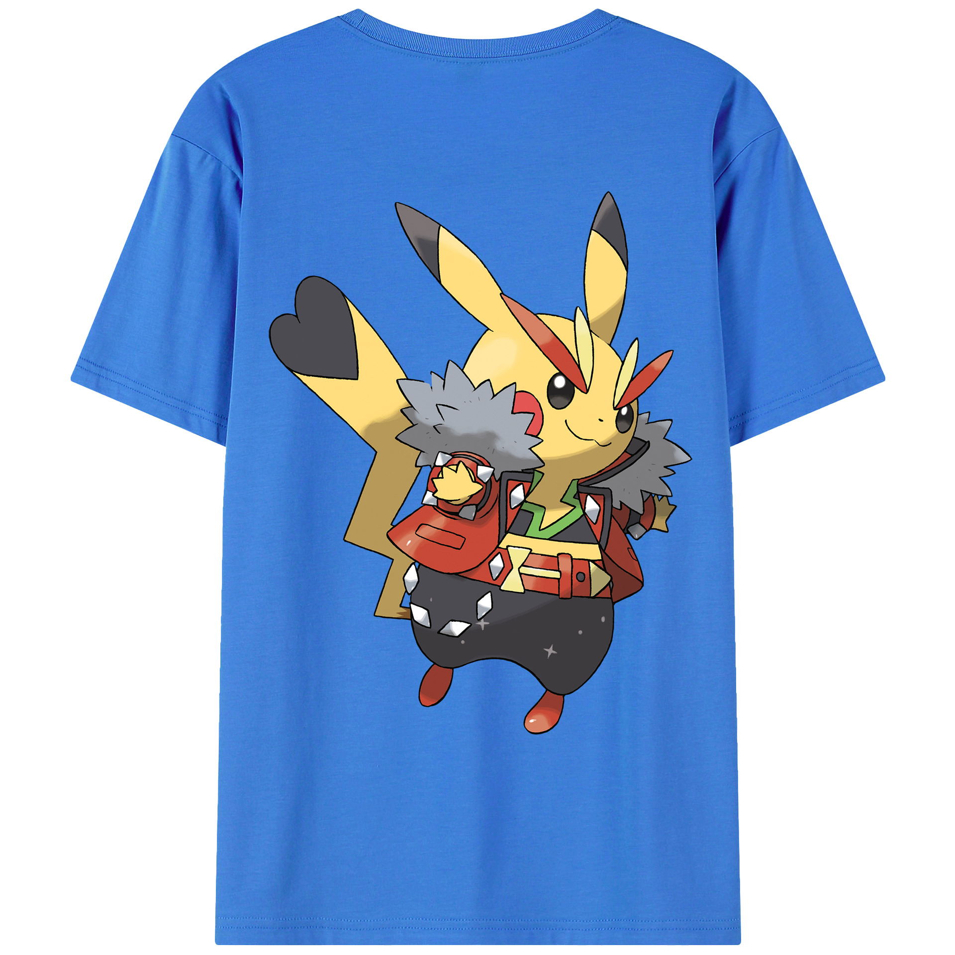 （画像用） ポケットモンスター Pokémon 綿100％ メンズ半袖Tシャツ（バックプリント） 通気性