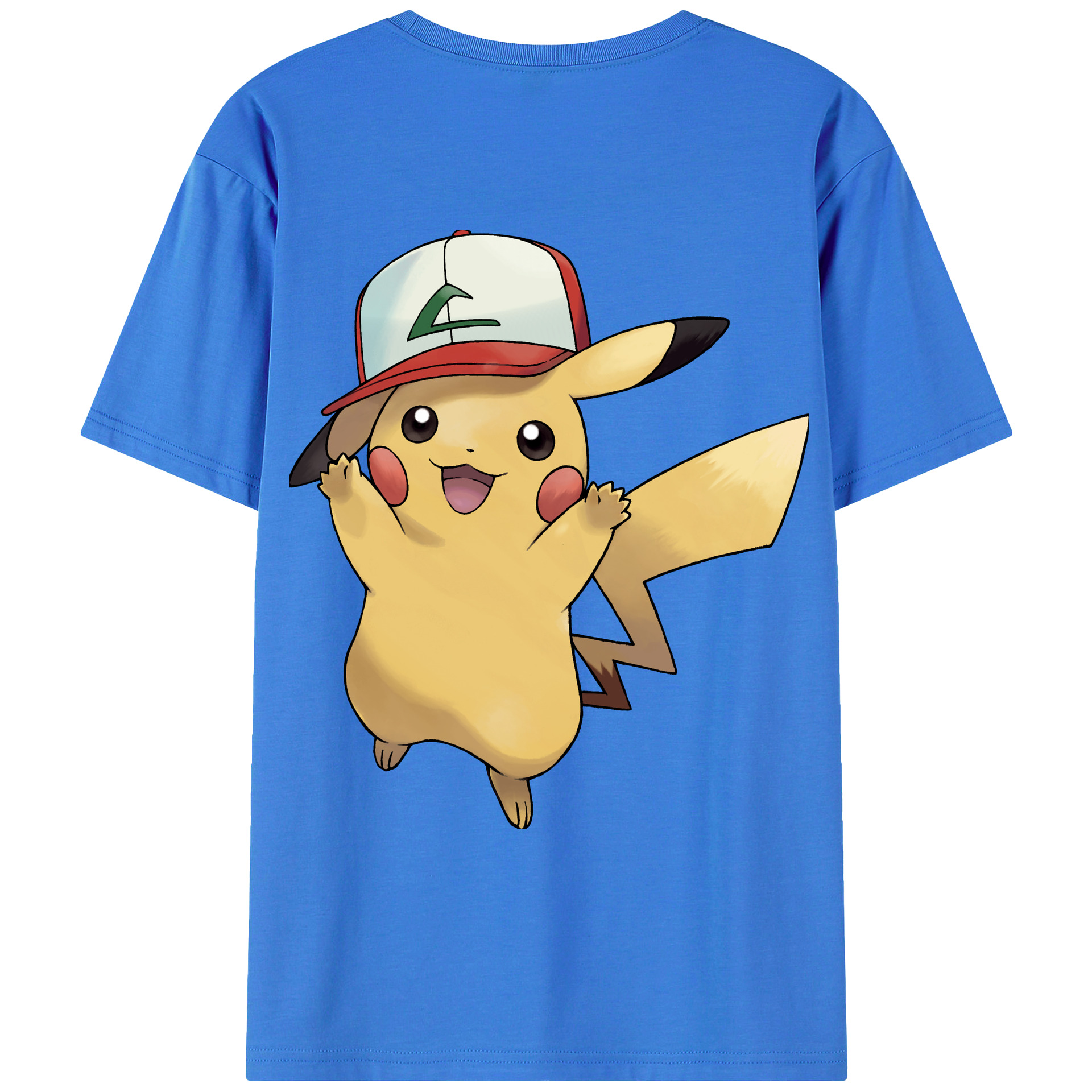 （画像用） ポケットモンスター Pokémon 綿100％ メンズ半袖Tシャツ（バックプリント） 通気性