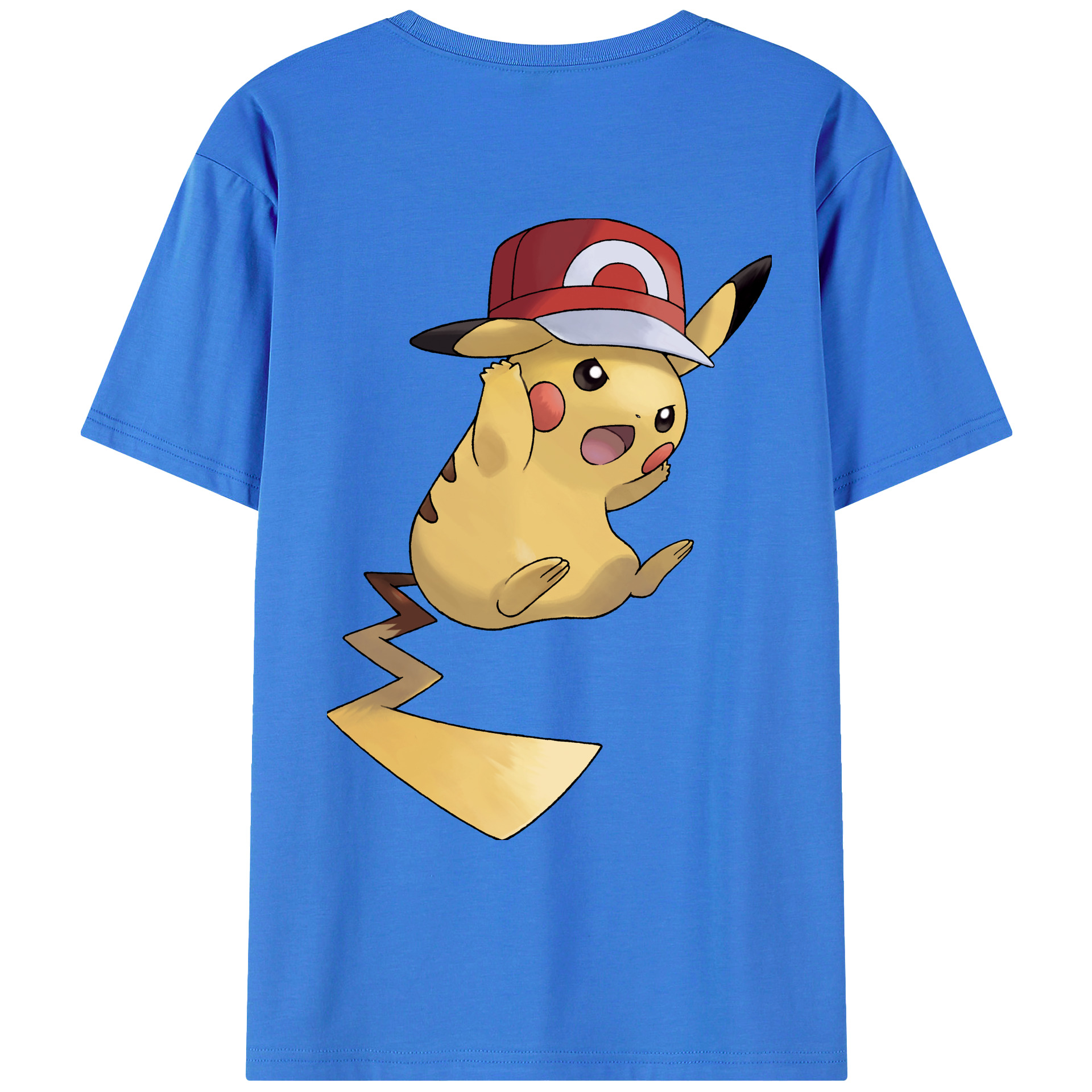 （画像用） ポケットモンスター Pokémon 綿100％ メンズ半袖Tシャツ（バックプリント） 通気性