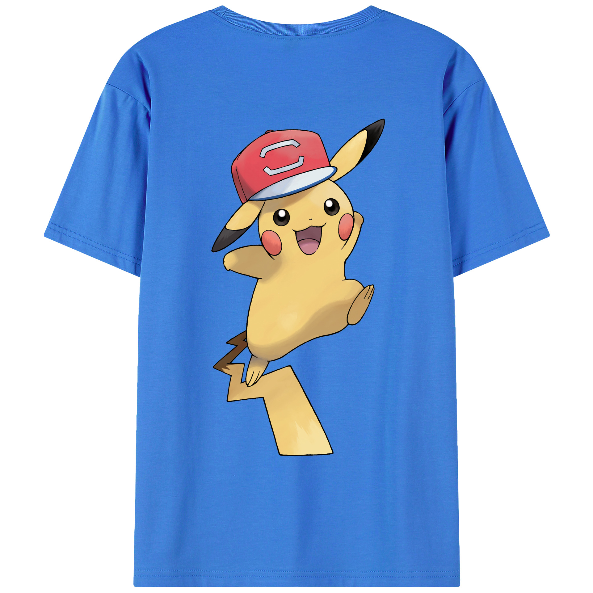 （画像用） ポケットモンスター Pokémon 綿100％ メンズ半袖Tシャツ（バックプリント） 通気性