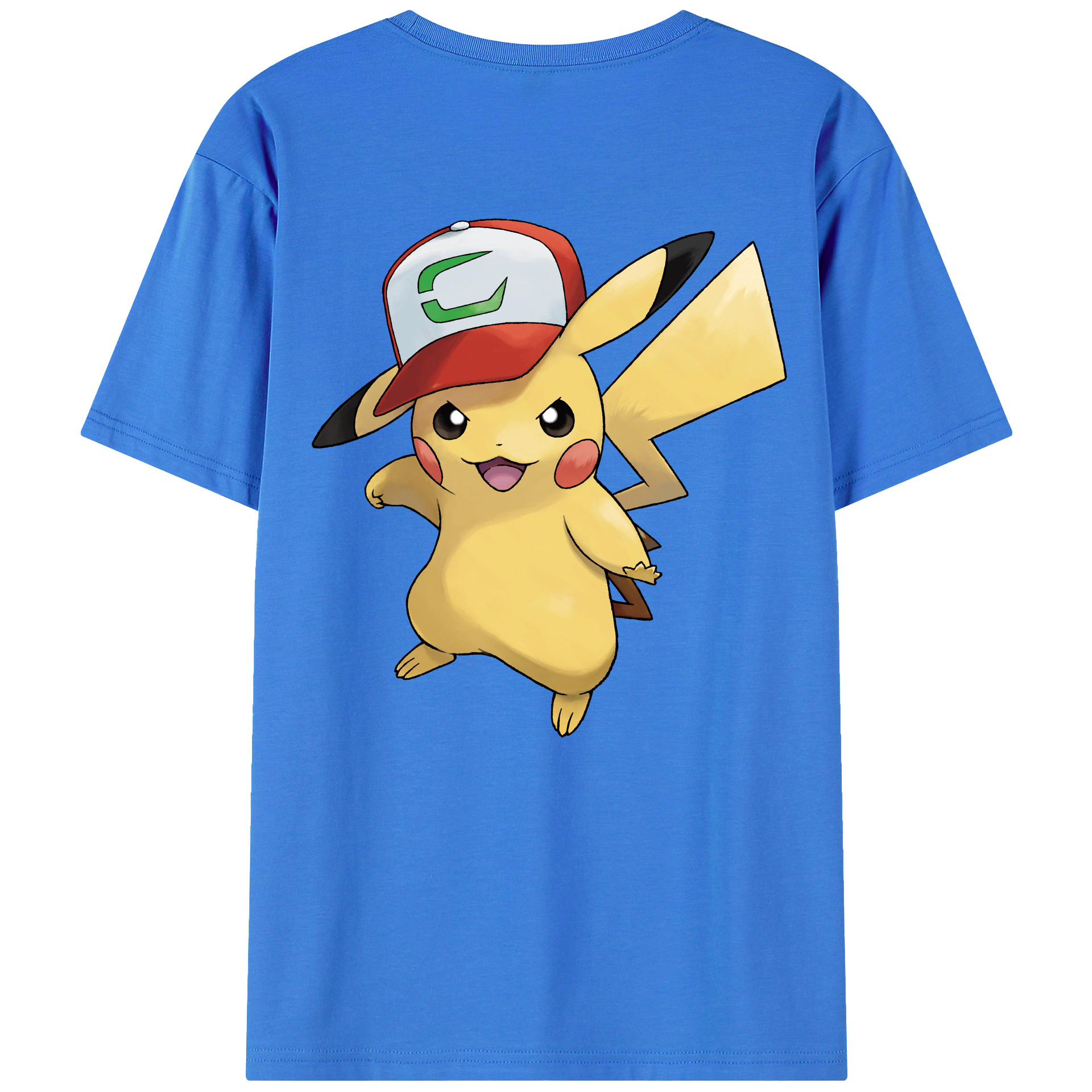 （画像用） ポケットモンスター Pokémon 綿100％ メンズ半袖Tシャツ（バックプリント） 通気性