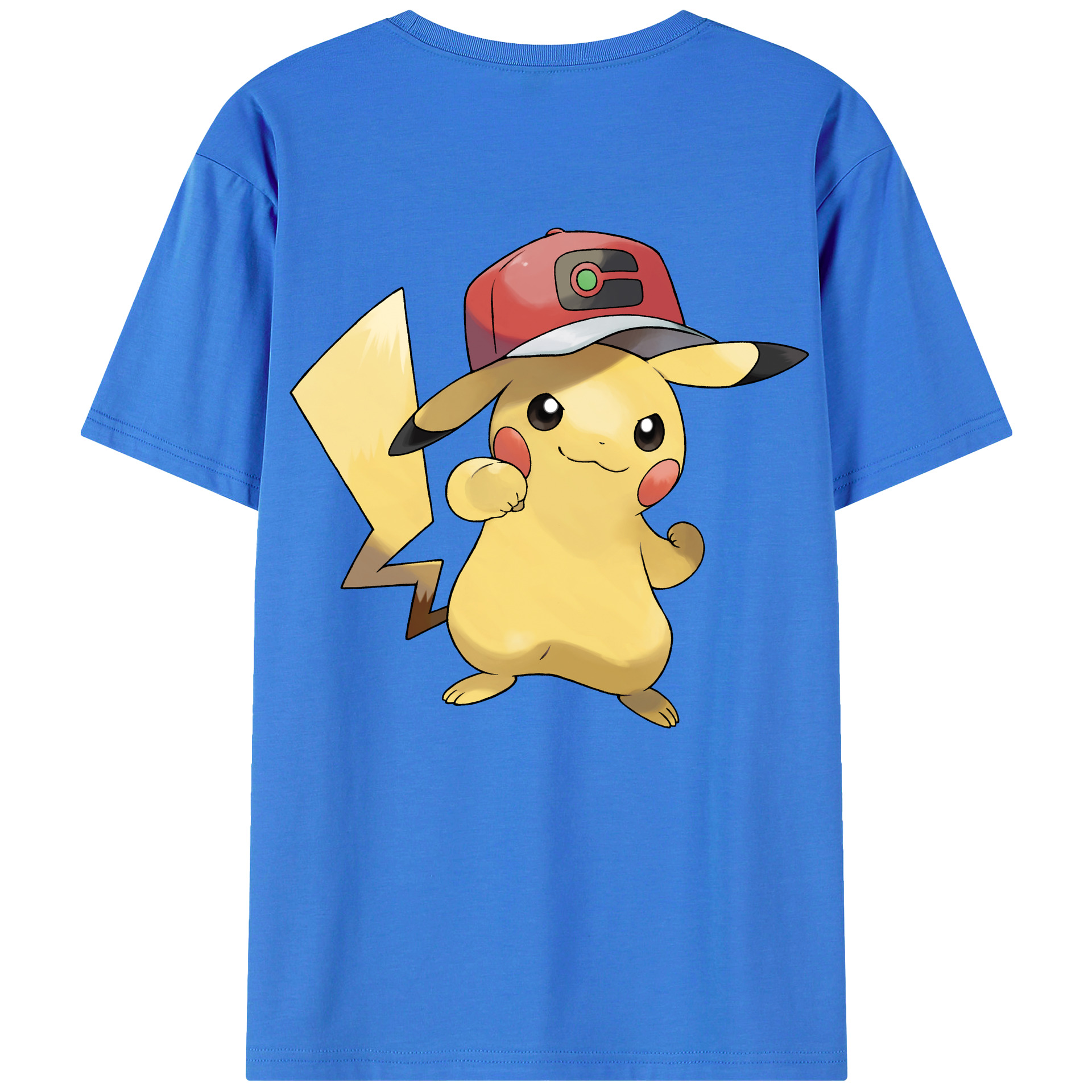 （画像用） ポケットモンスター Pokémon 綿100％ メンズ半袖Tシャツ（バックプリント） 通気性