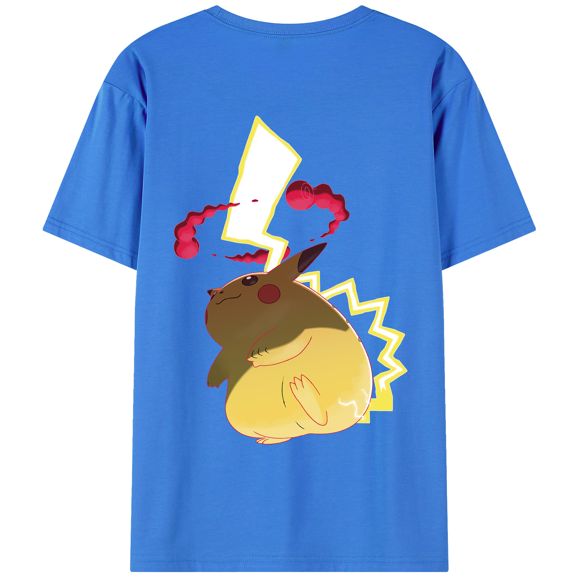 （画像用） ポケットモンスター Pokémon 綿100％ メンズ半袖Tシャツ（バックプリント） 通気性