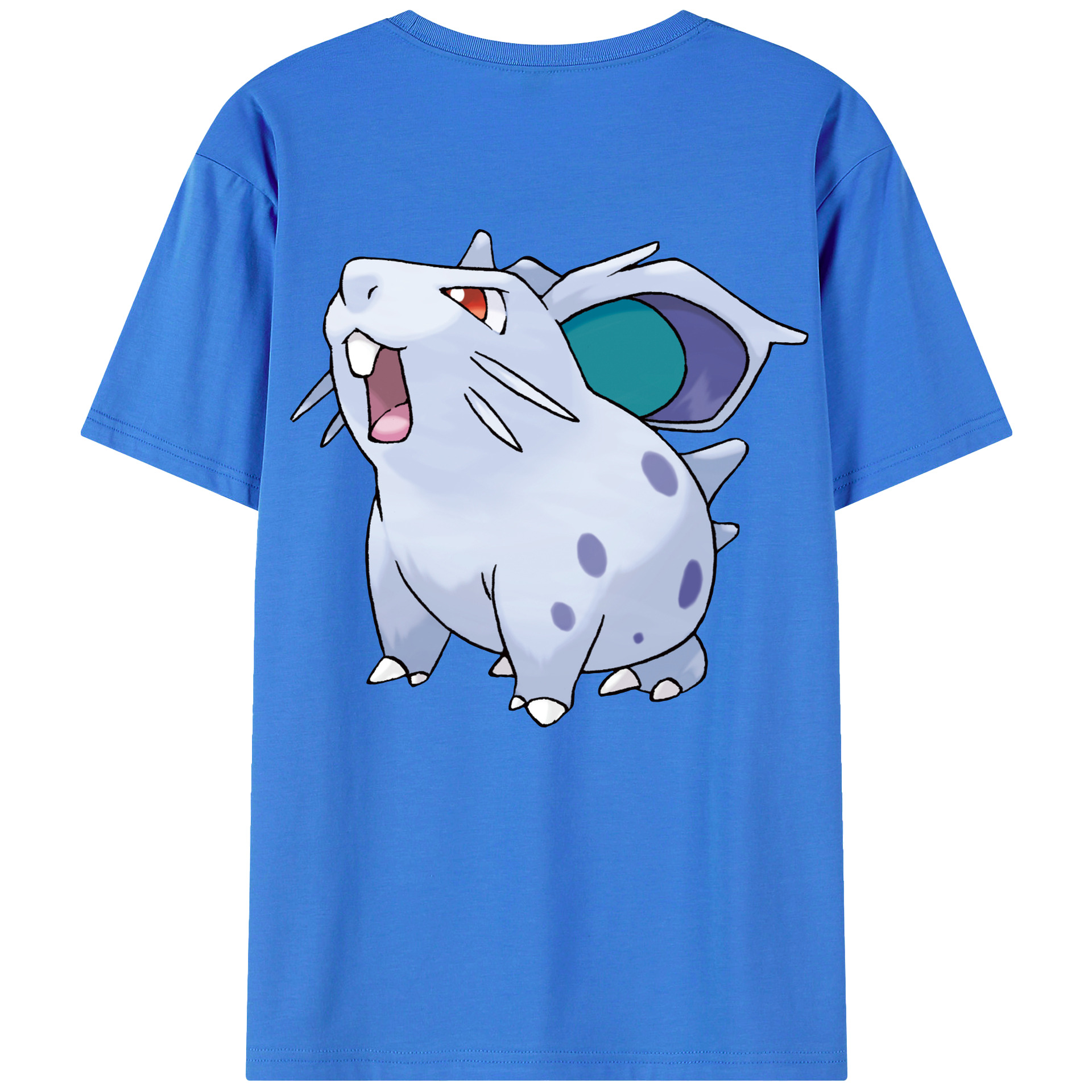 （画像用） ポケットモンスター Pokémon 綿100％ メンズ半袖Tシャツ（バックプリント） 通気性