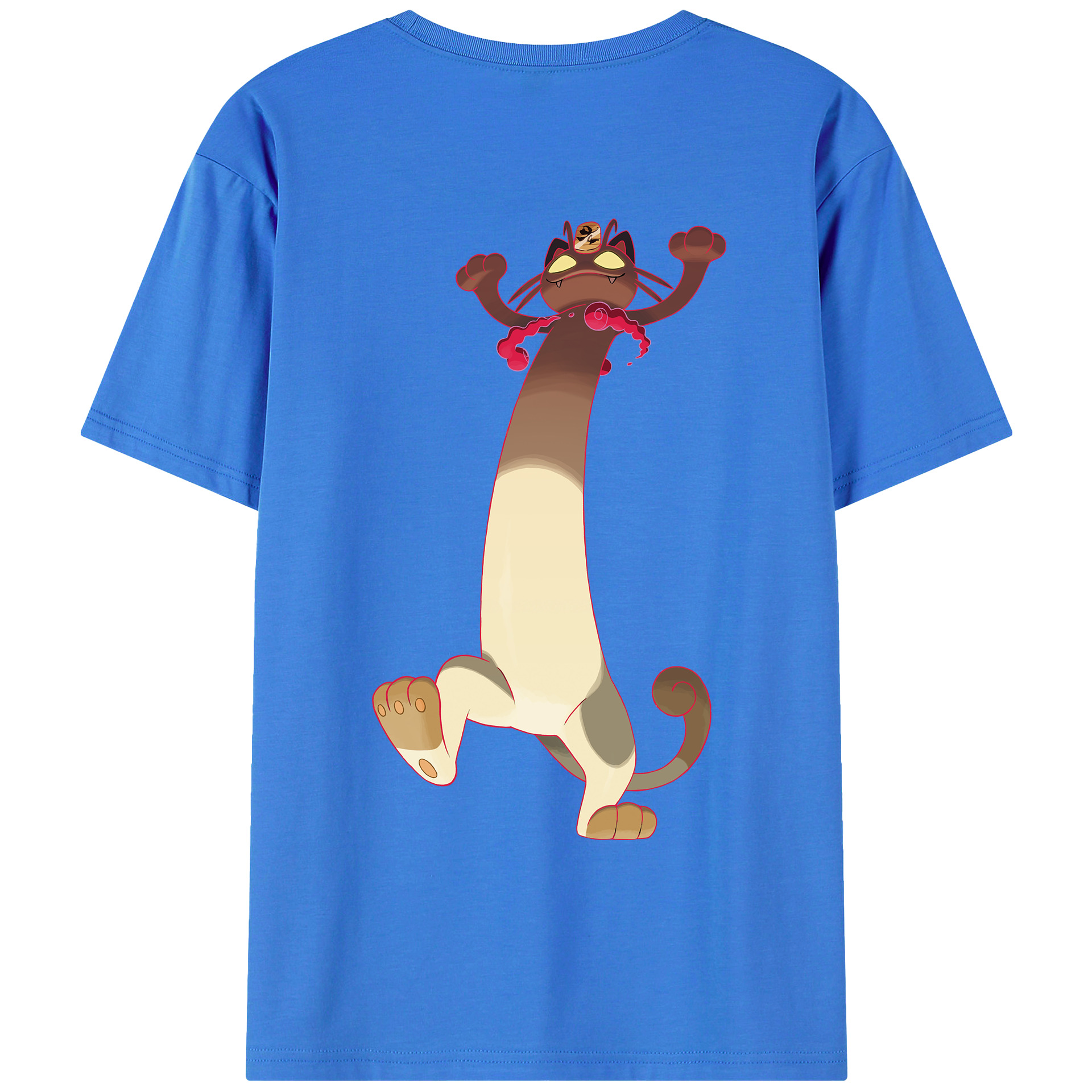 （画像用） ポケットモンスター Pokémon 綿100％ メンズ半袖Tシャツ（バックプリント） 通気性