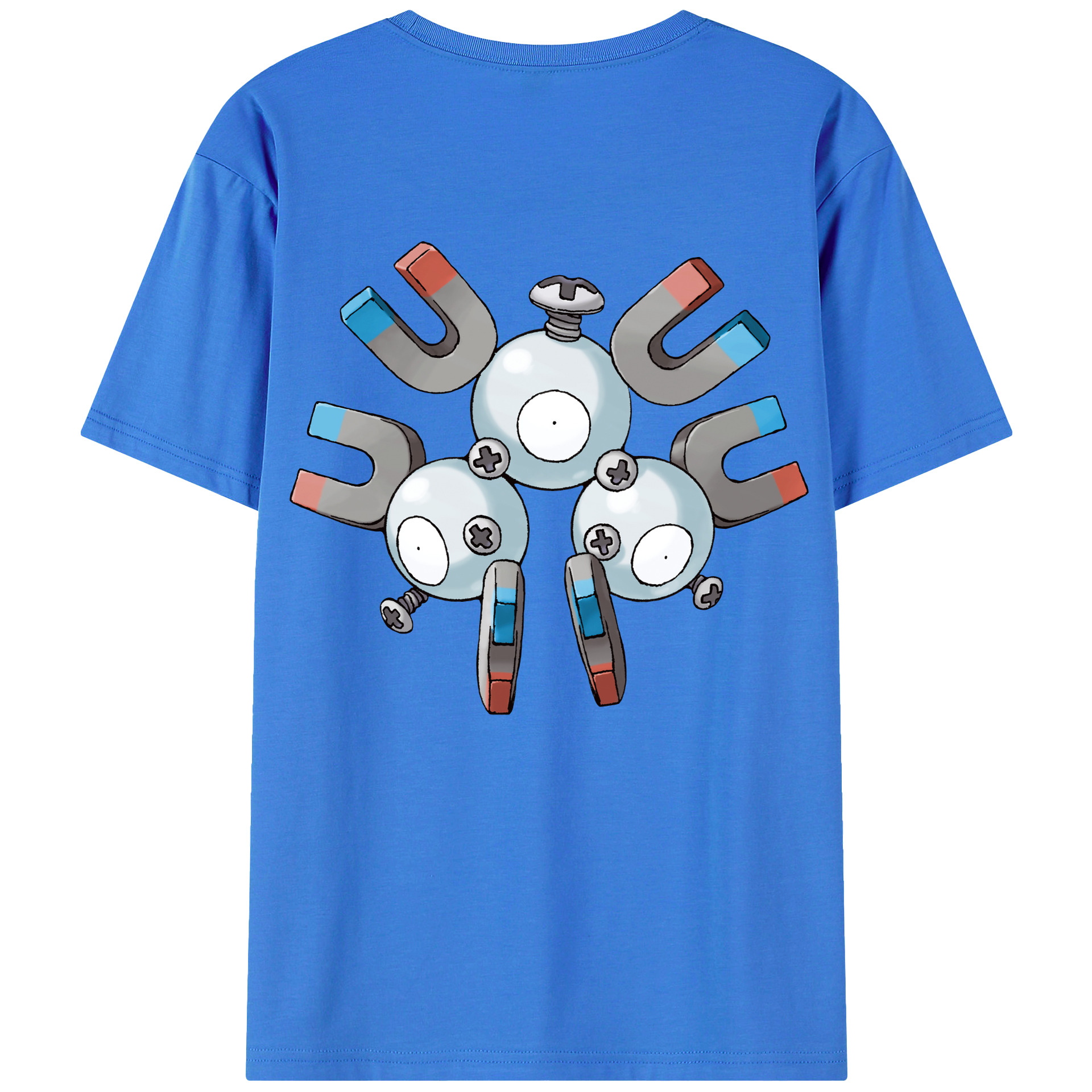 （画像用） ポケットモンスター Pokémon 綿100％ メンズ半袖Tシャツ（バックプリント） 通気性