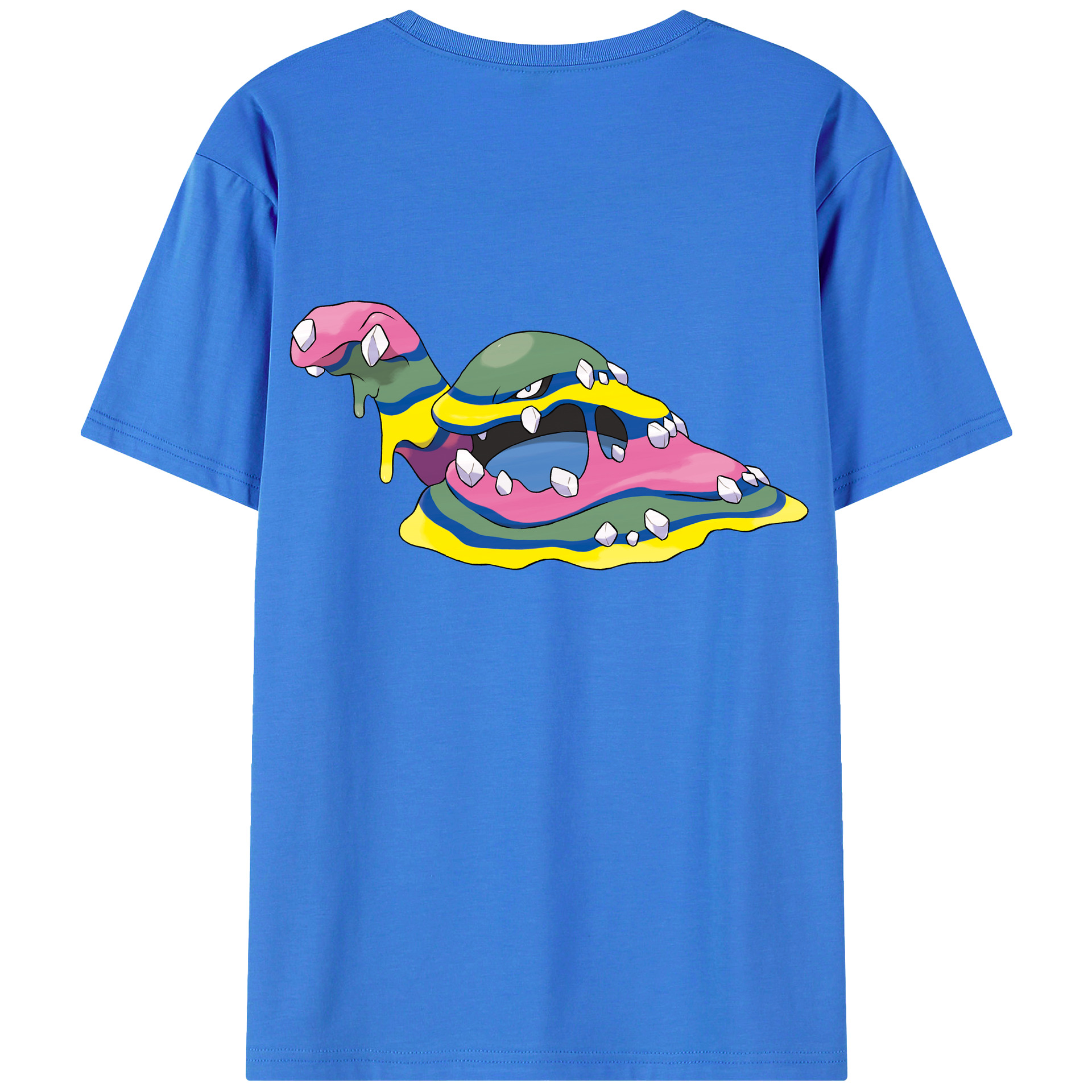 （画像用） ポケットモンスター Pokémon 綿100％ メンズ半袖Tシャツ（バックプリント） 通気性