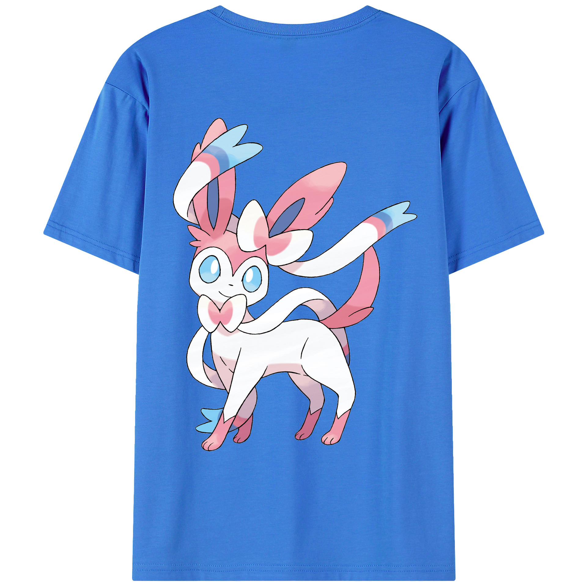 （画像用） ポケットモンスター Pokémon 綿100％ メンズ半袖Tシャツ（バックプリント） 通気性