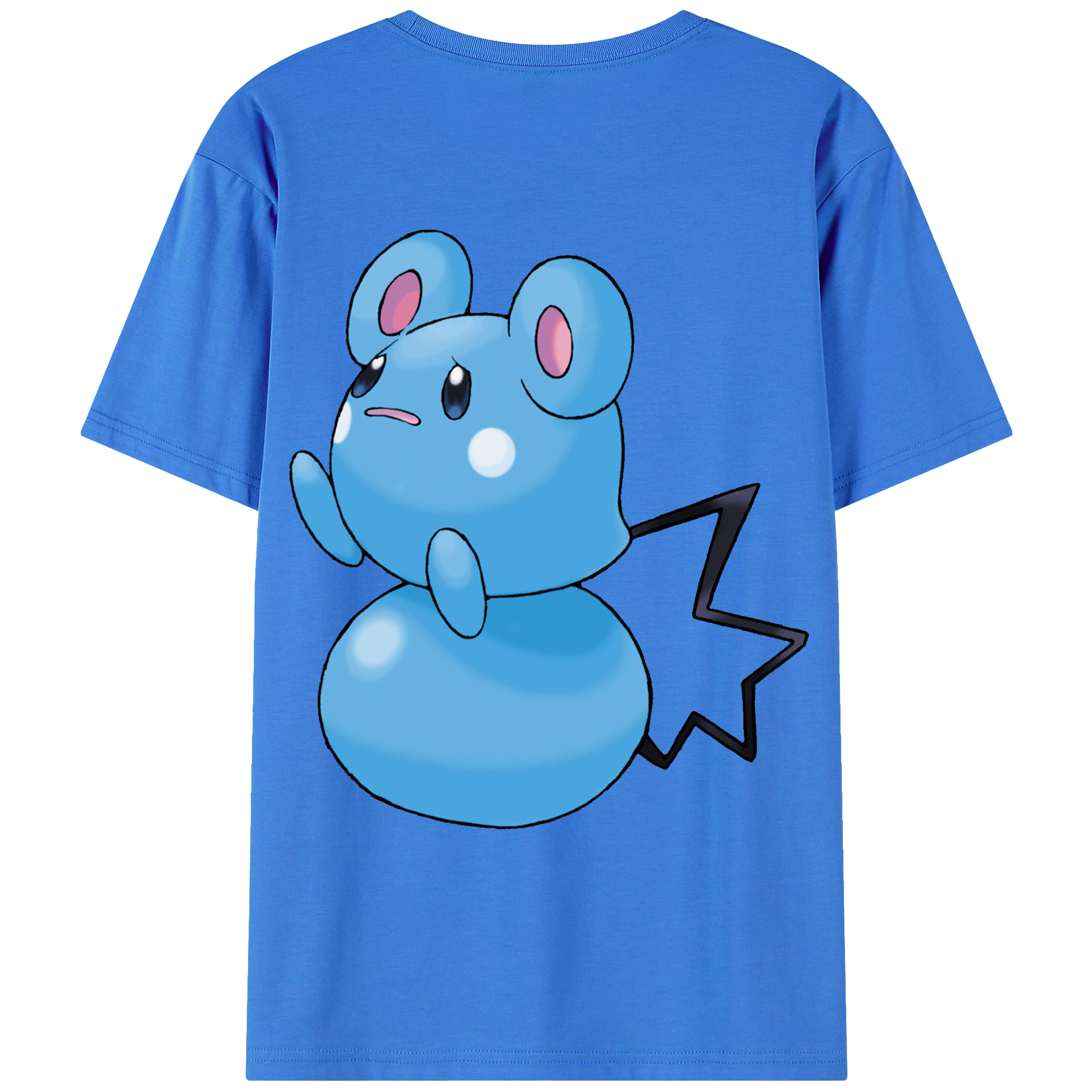 （画像用） ポケットモンスター Pokémon 綿100％ メンズ半袖Tシャツ（バックプリント） 通気性