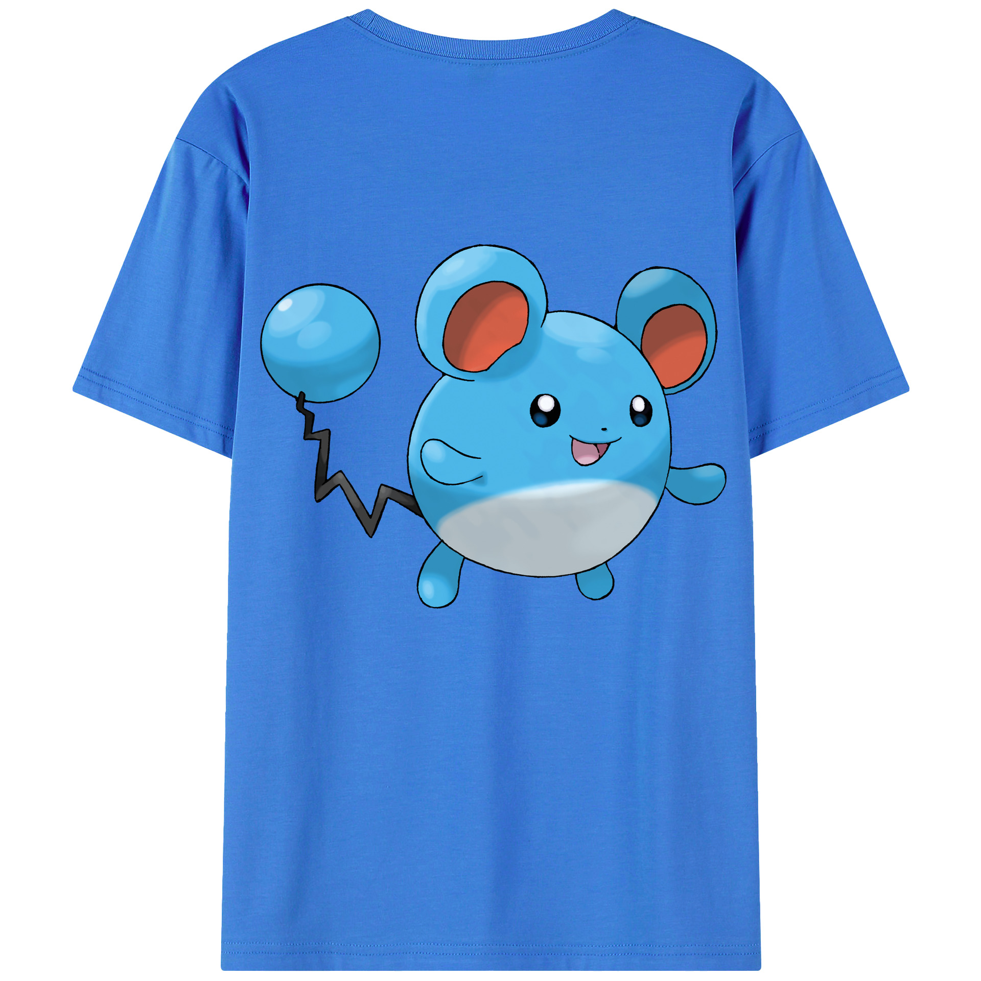 （画像用） ポケットモンスター Pokémon 綿100％ メンズ半袖Tシャツ（バックプリント） 通気性