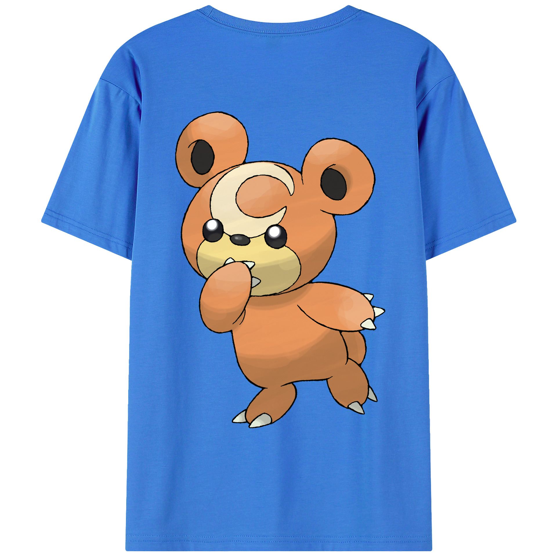 （画像用） ポケットモンスター Pokémon 綿100％ メンズ半袖Tシャツ（バックプリント） 通気性