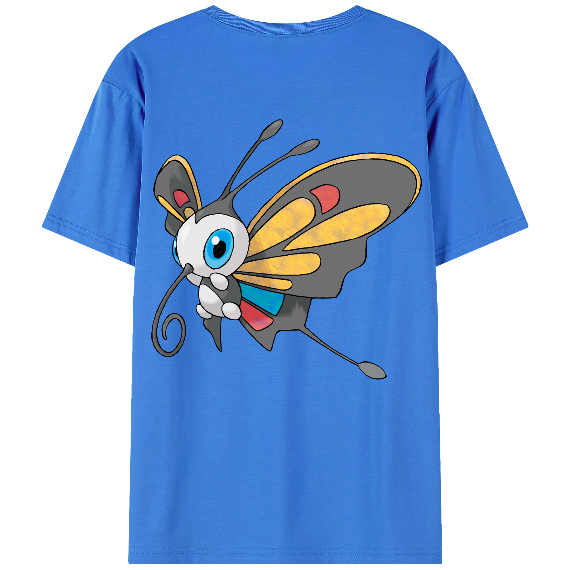 （画像用） ポケットモンスター Pokémon 綿100％ メンズ半袖Tシャツ（バックプリント） 通気性