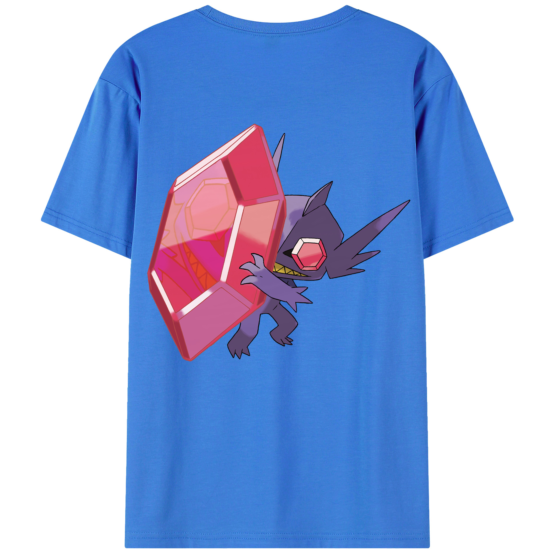 （画像用） ポケットモンスター Pokémon 綿100％ メンズ半袖Tシャツ（バックプリント） 通気性