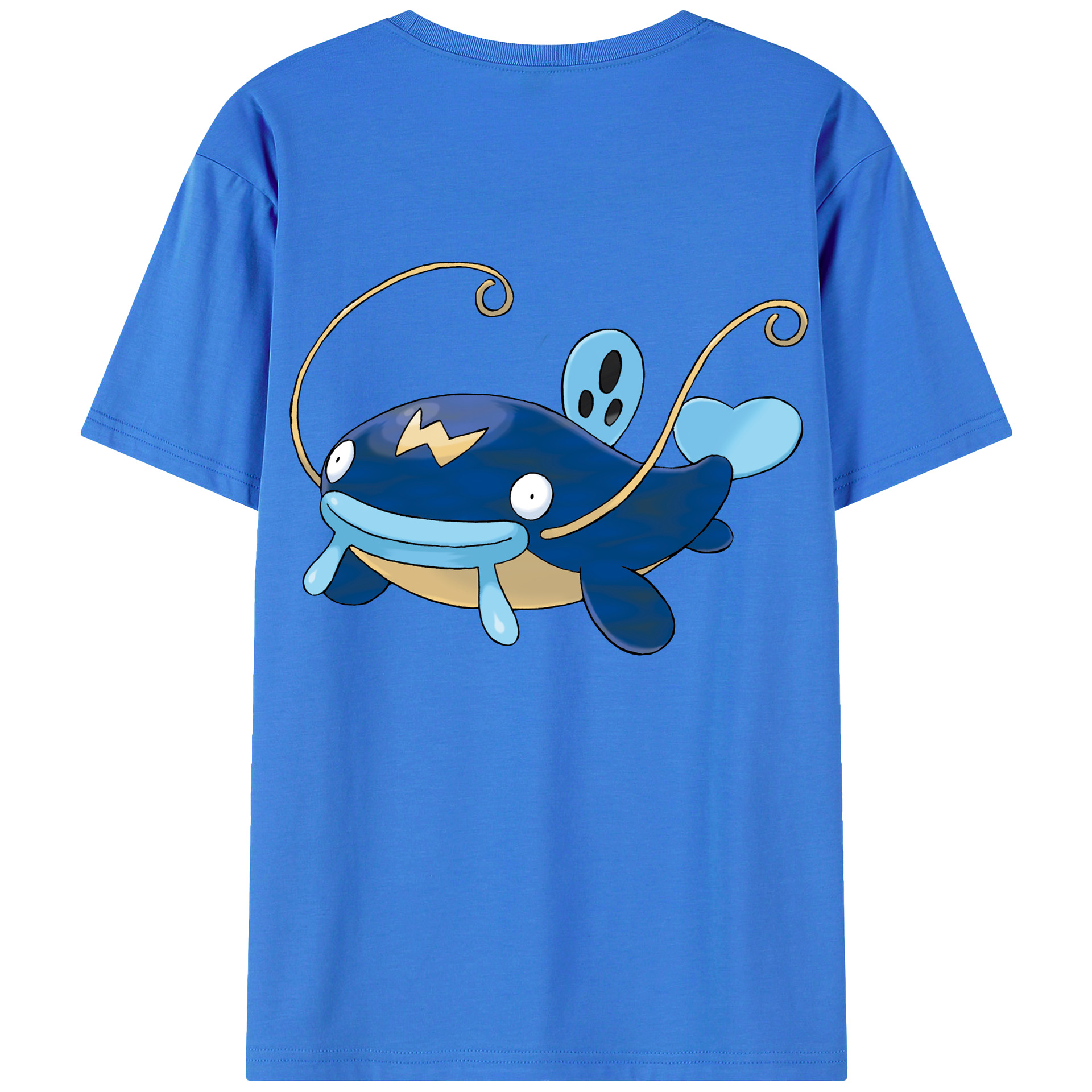 （画像用） ポケットモンスター Pokémon 綿100％ メンズ半袖Tシャツ（バックプリント） 通気性