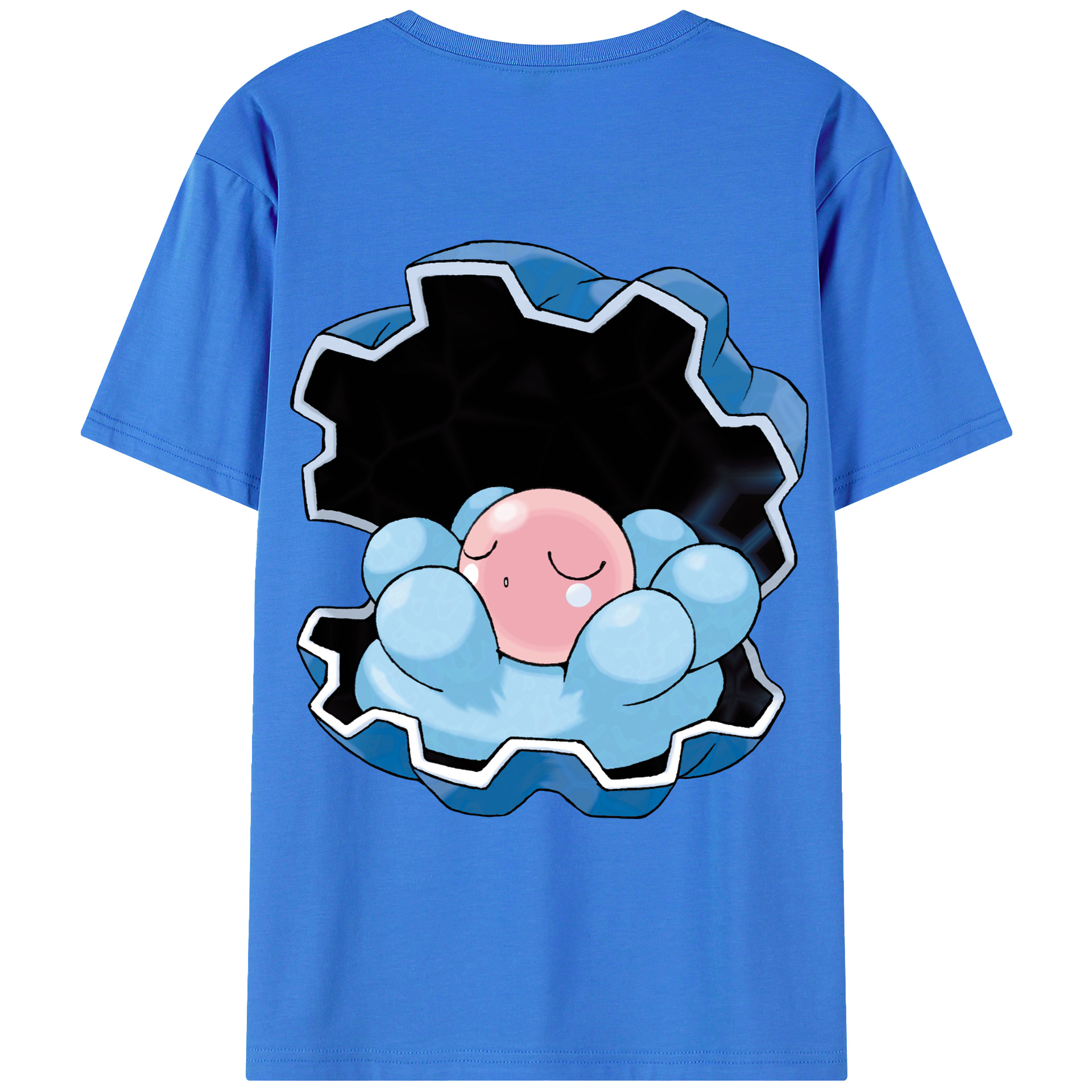 （画像用） ポケットモンスター Pokémon 綿100％ メンズ半袖Tシャツ（バックプリント） 通気性