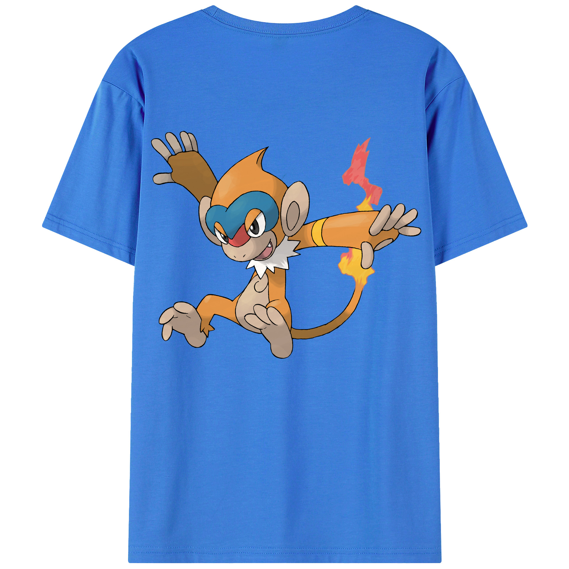 （画像用） ポケットモンスター Pokémon 綿100％ メンズ半袖Tシャツ（バックプリント） 通気性