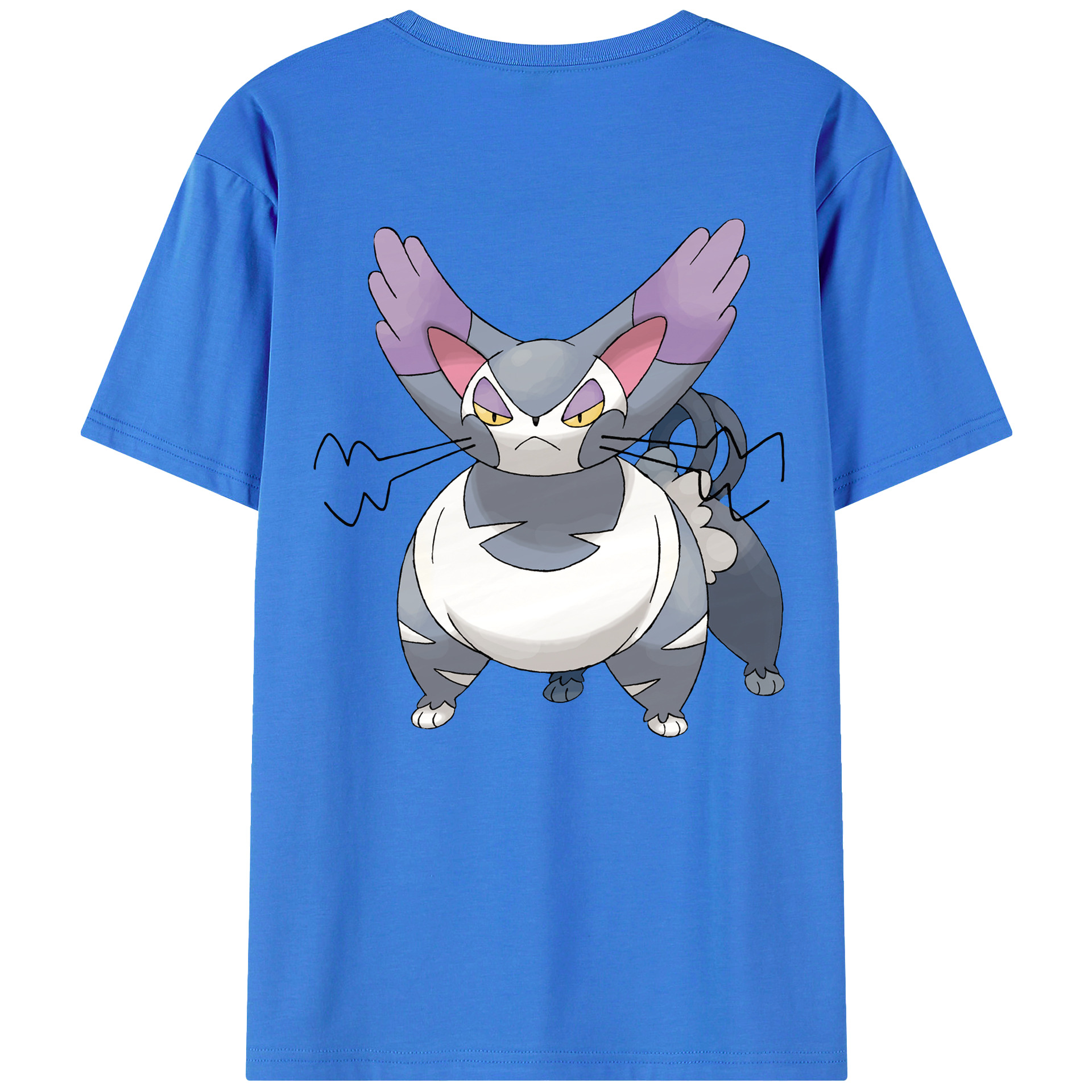 （画像用） ポケットモンスター Pokémon 綿100％ メンズ半袖Tシャツ（バックプリント） 通気性