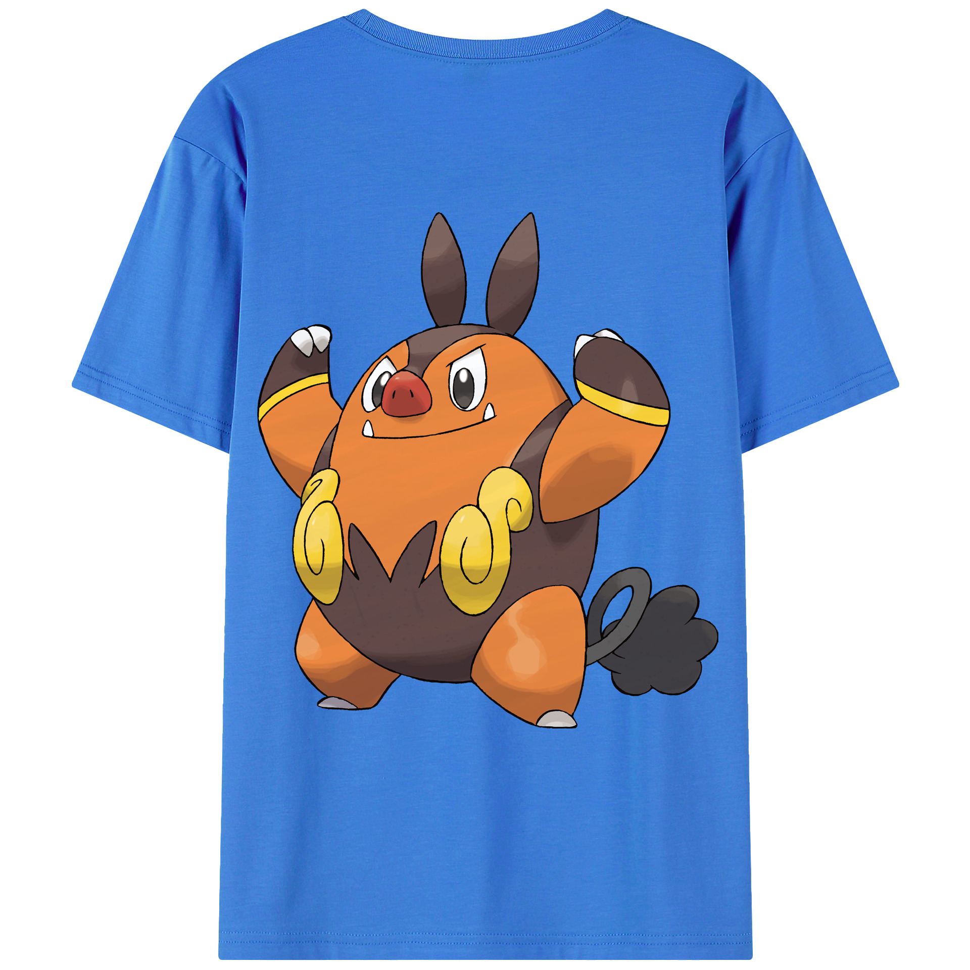 （画像用） ポケットモンスター Pokémon 綿100％ メンズ半袖Tシャツ（バックプリント） 通気性