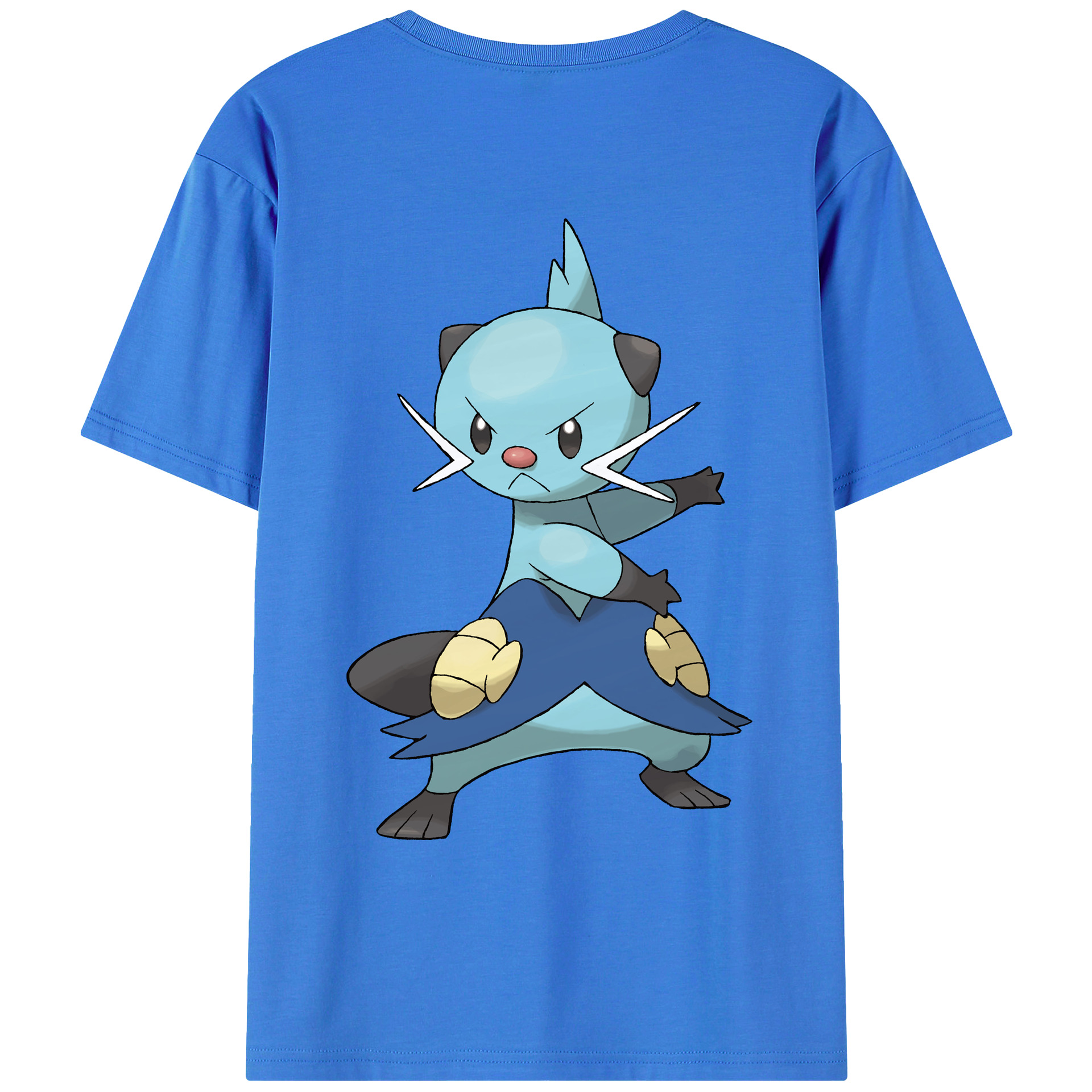 （画像用） ポケットモンスター Pokémon 綿100％ メンズ半袖Tシャツ（バックプリント） 通気性
