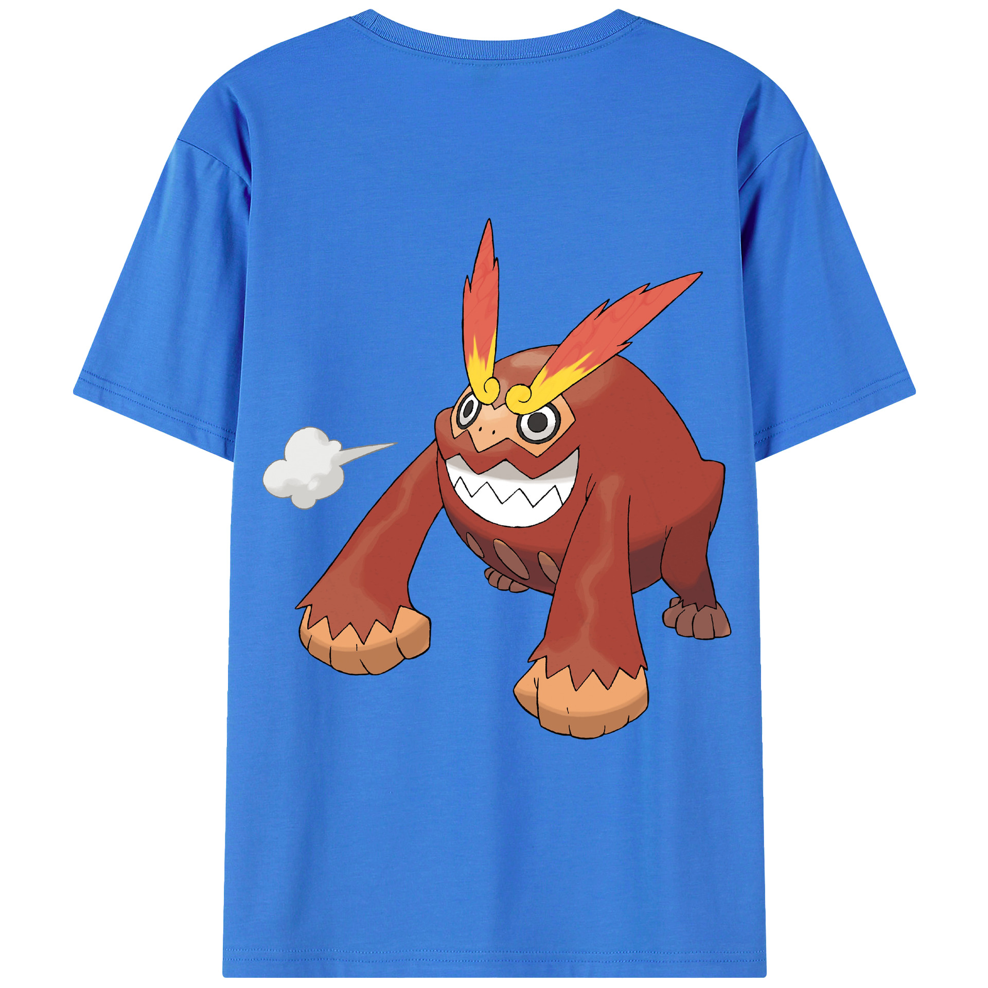 （画像用） ポケットモンスター Pokémon 綿100％ メンズ半袖Tシャツ（バックプリント） 通気性
