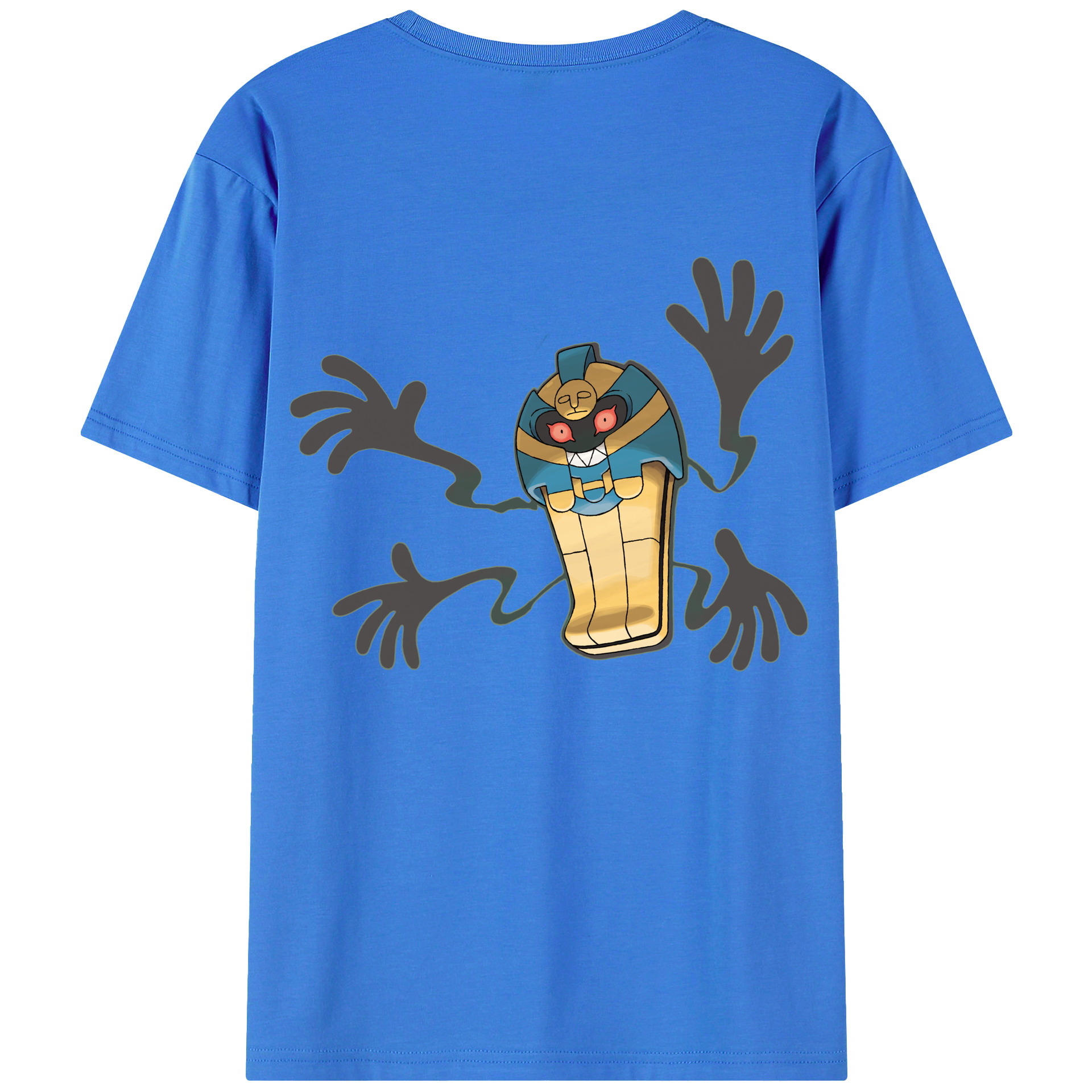 （画像用） ポケットモンスター Pokémon 綿100％ メンズ半袖Tシャツ（バックプリント） 通気性