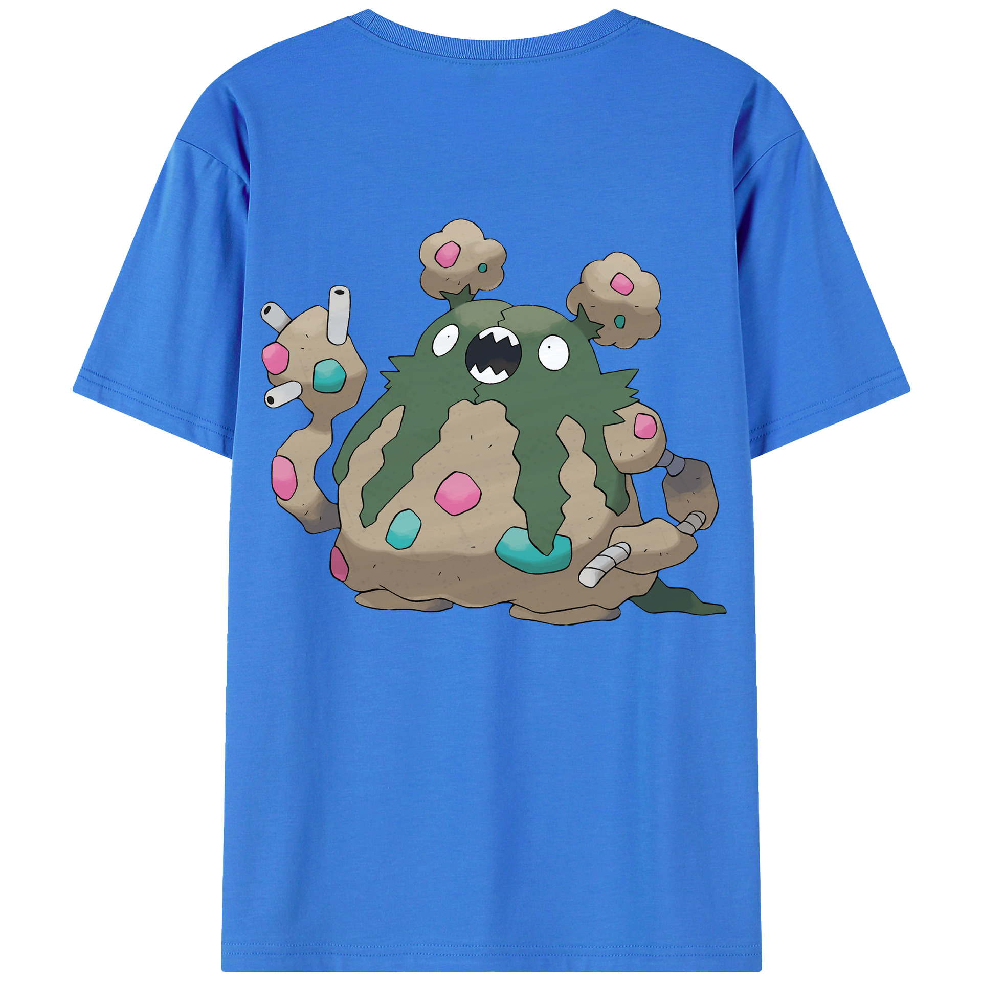 （画像用） ポケットモンスター Pokémon 綿100％ メンズ半袖Tシャツ（バックプリント） 通気性