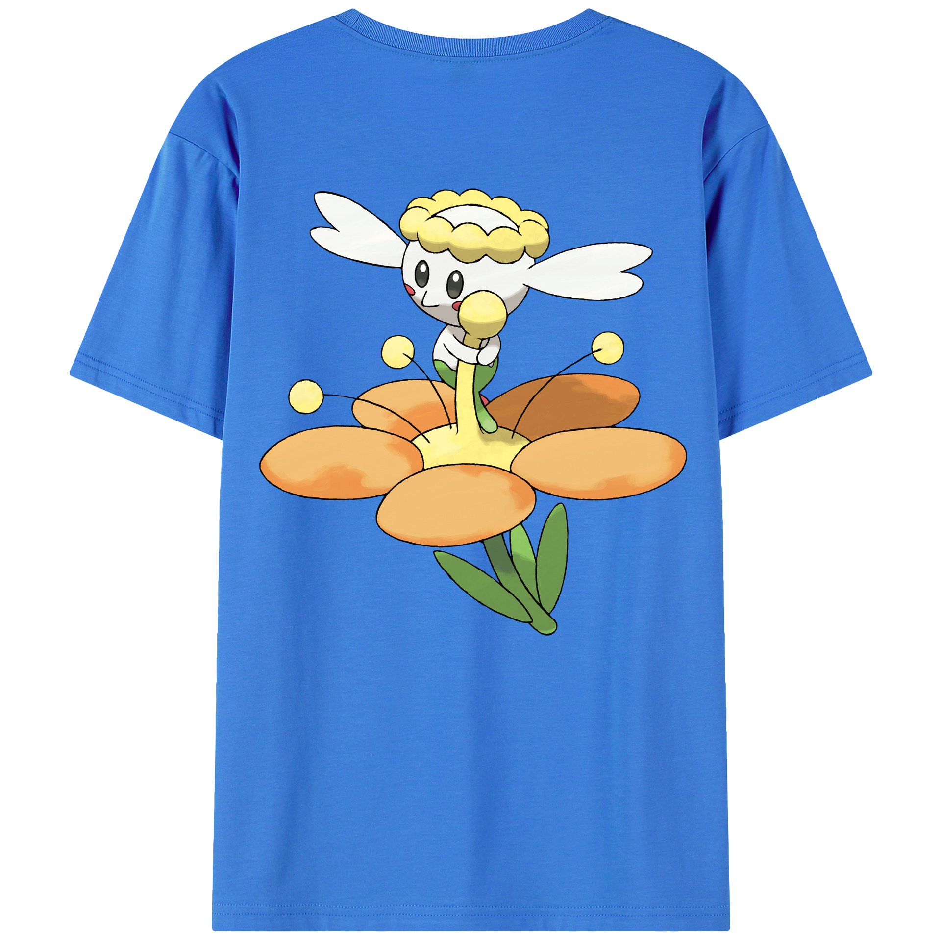 （画像用） ポケットモンスター Pokémon 綿100％ メンズ半袖Tシャツ（バックプリント） 通気性