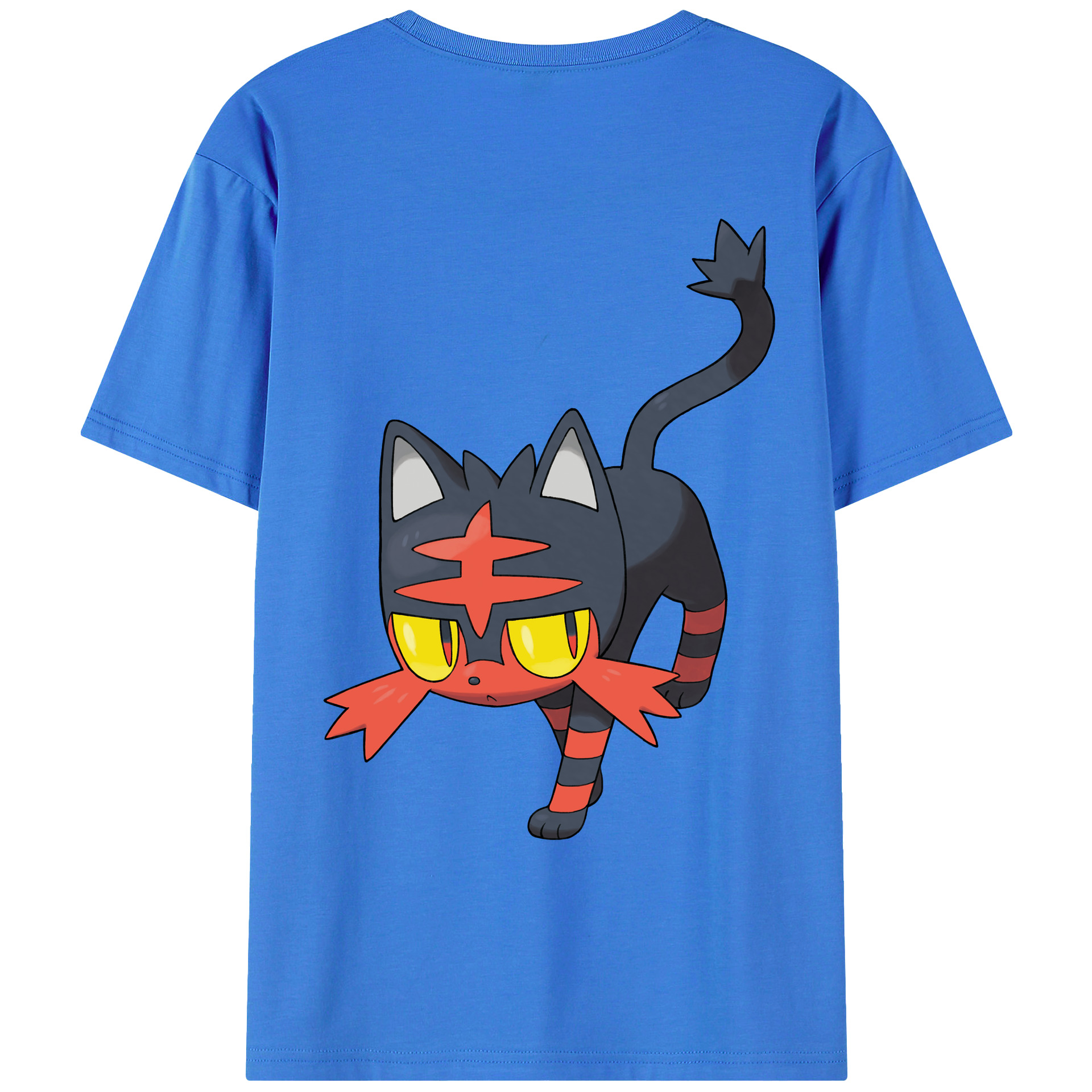 （画像用） ポケットモンスター Pokémon 綿100％ メンズ半袖Tシャツ（バックプリント） 通気性