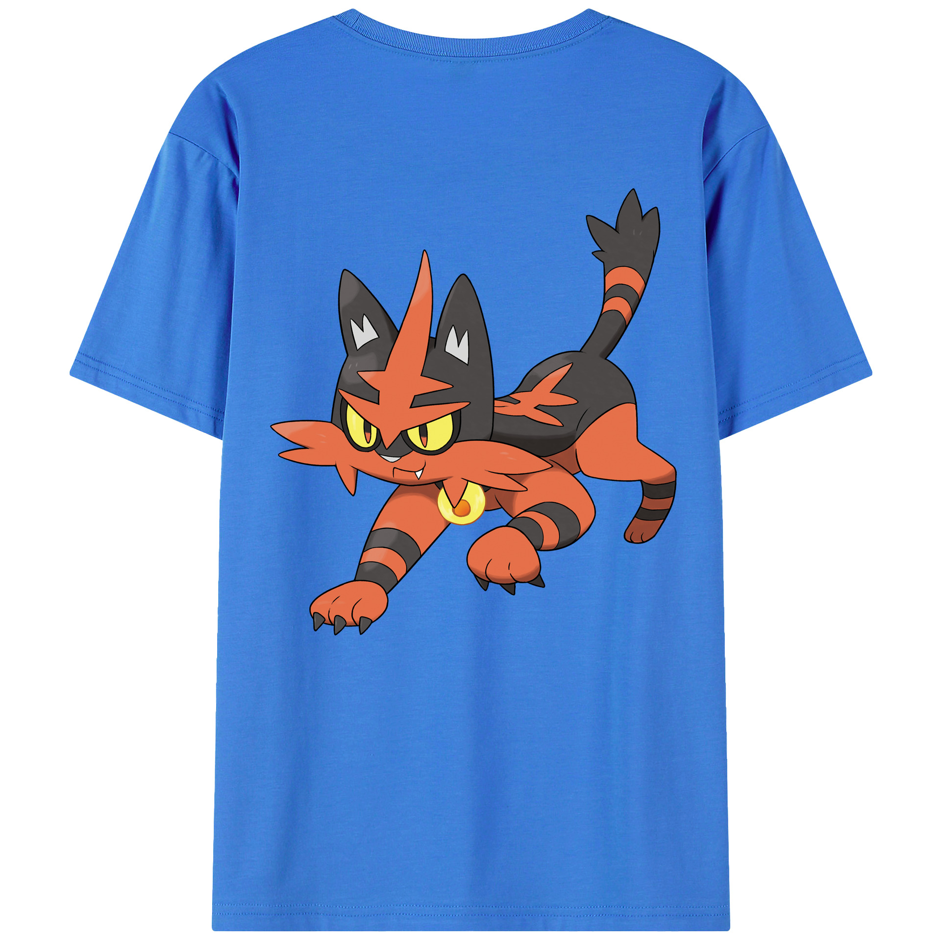 （画像用） ポケットモンスター Pokémon 綿100％ メンズ半袖Tシャツ（バックプリント） 通気性