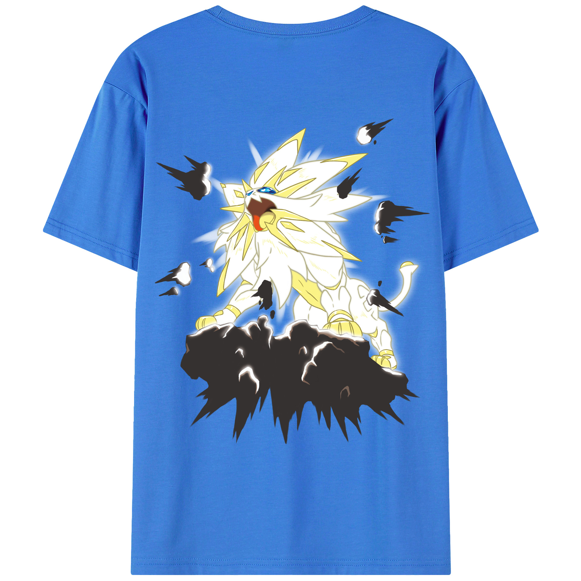 （画像用） ポケットモンスター Pokémon 綿100％ メンズ半袖Tシャツ（バックプリント） 通気性