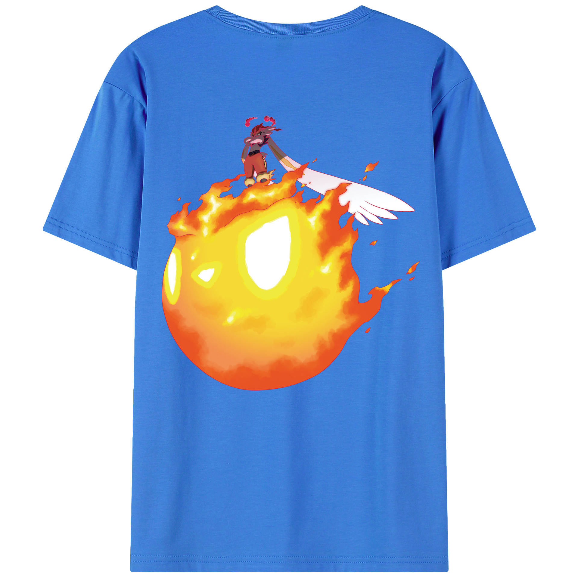 （画像用） ポケットモンスター Pokémon 綿100％ メンズ半袖Tシャツ（バックプリント） 通気性