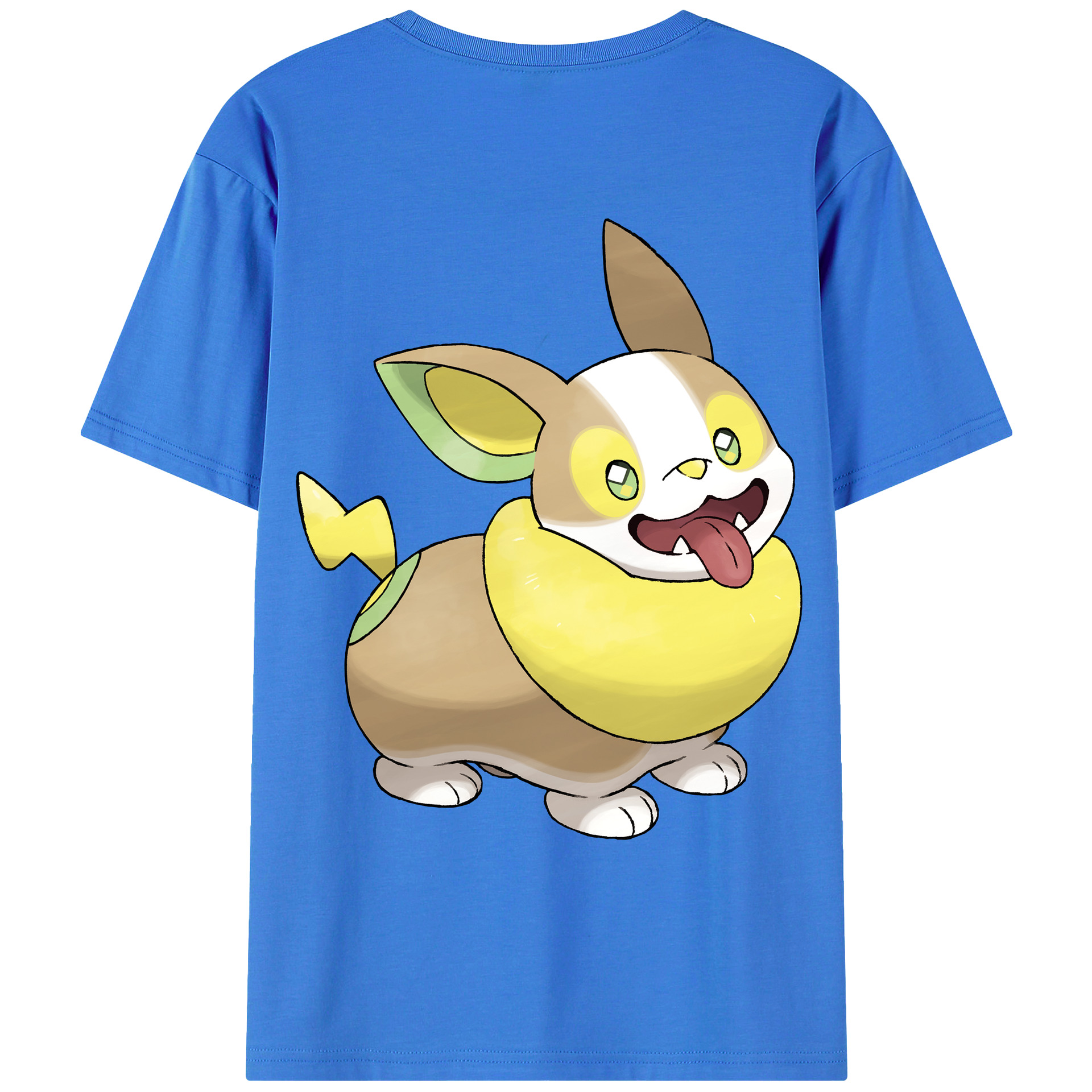 （画像用） ポケットモンスター Pokémon 綿100％ メンズ半袖Tシャツ（バックプリント） 通気性