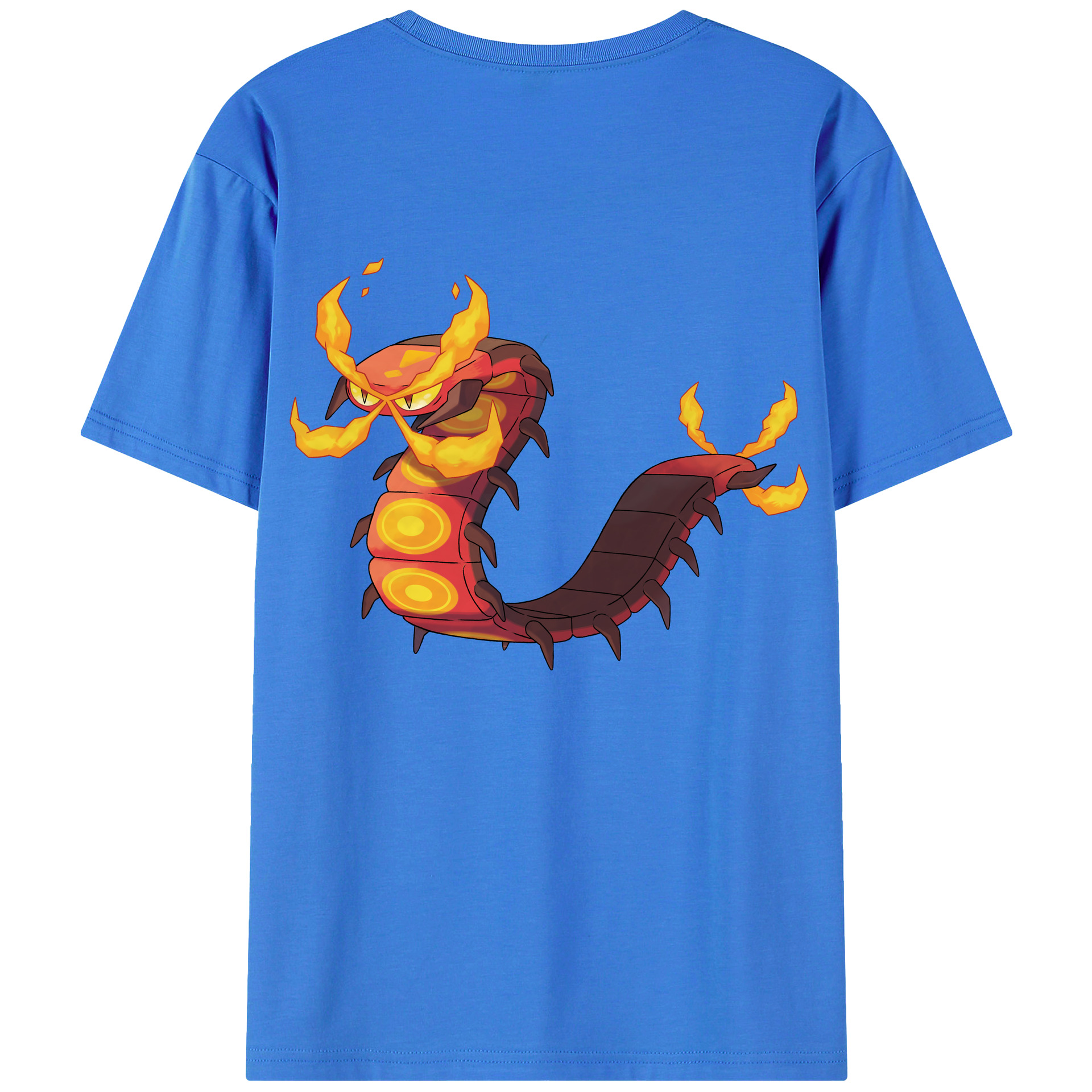 （画像用） ポケットモンスター Pokémon 綿100％ メンズ半袖Tシャツ（バックプリント） 通気性