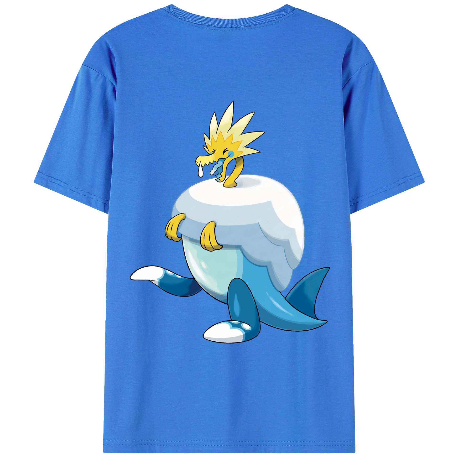 （画像用） ポケットモンスター Pokémon 綿100％ メンズ半袖Tシャツ（バックプリント） 通気性