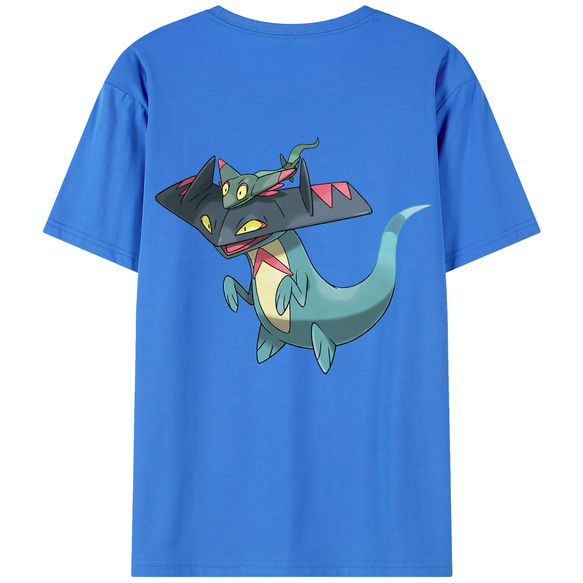 （画像用） ポケットモンスター Pokémon 綿100％ メンズ半袖Tシャツ（バックプリント） 通気性