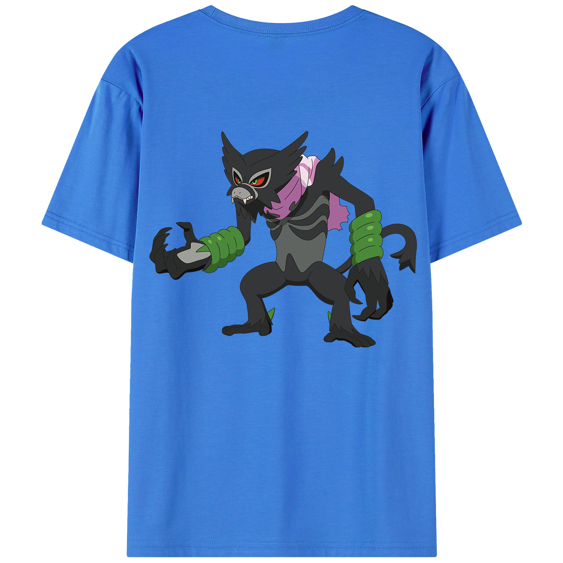 （画像用） ポケットモンスター Pokémon 綿100％ メンズ半袖Tシャツ（バックプリント） 通気性