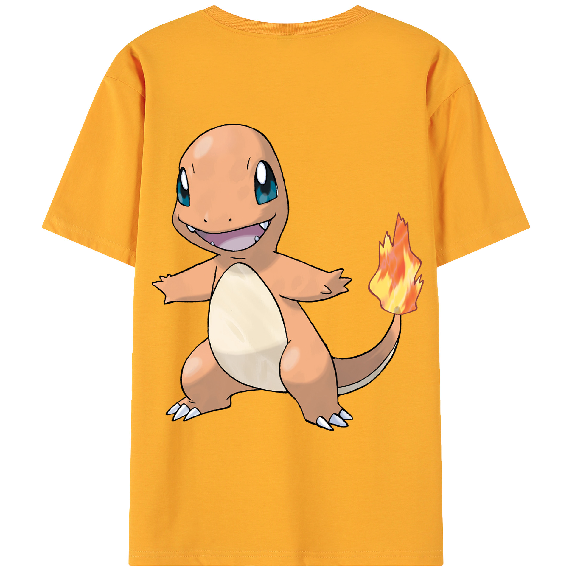 （画像用） ポケットモンスター Pokémon 綿100％ メンズ半袖Tシャツ（バックプリント） 通気性